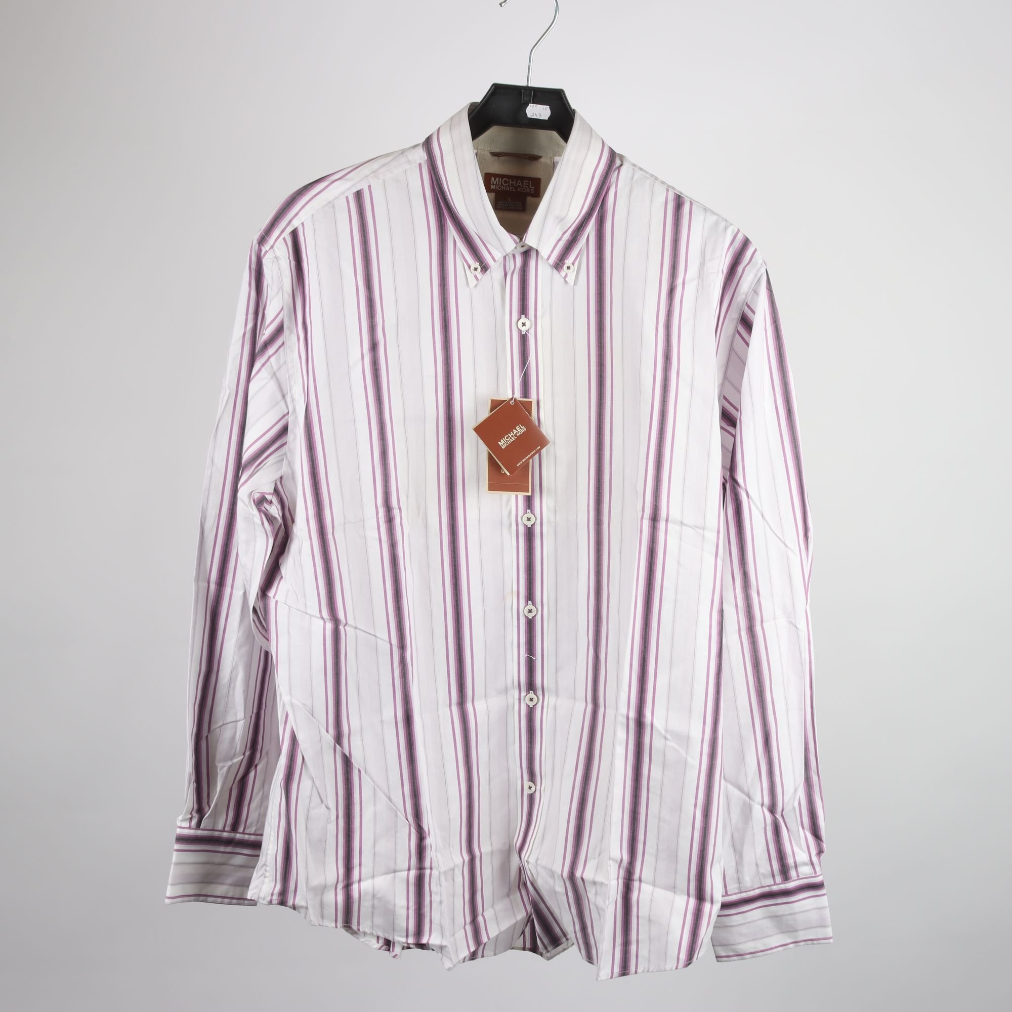 Skjorta, Michael Kors, vit, lila, stl. L.