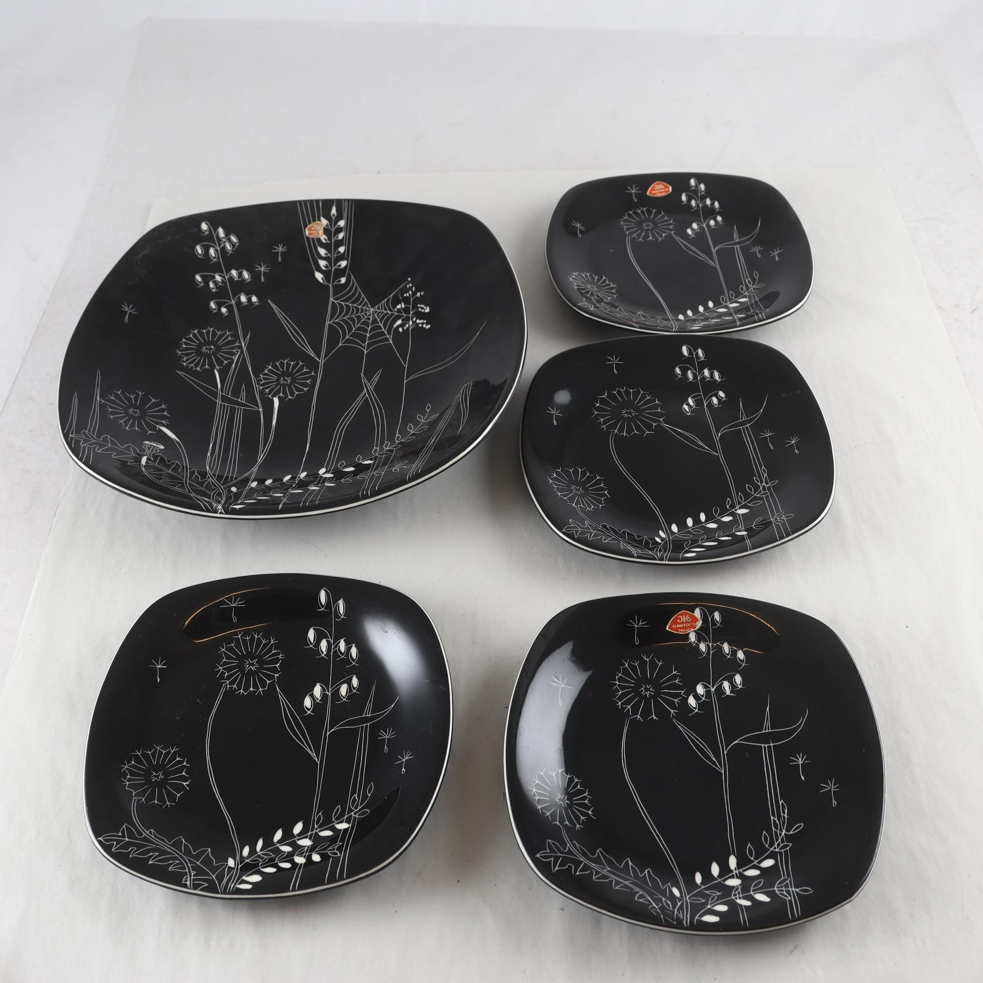 Fat&assietter, ”Florino”, Ella Bergstrand, Jie Gantofta, 5 delar. Samfrakt ej