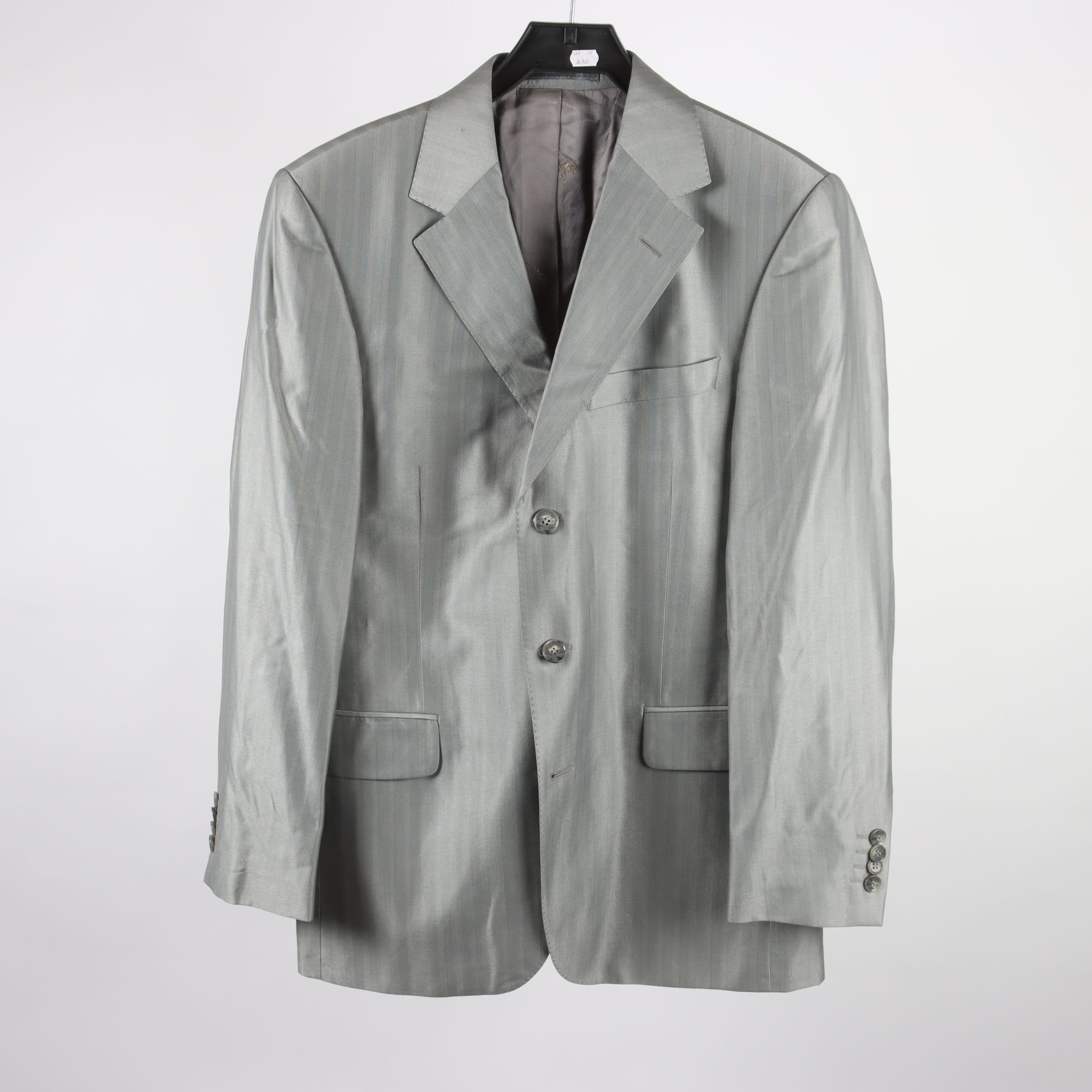 Kavaj, Romano Botta, grå, ull, silke, stl. 44.