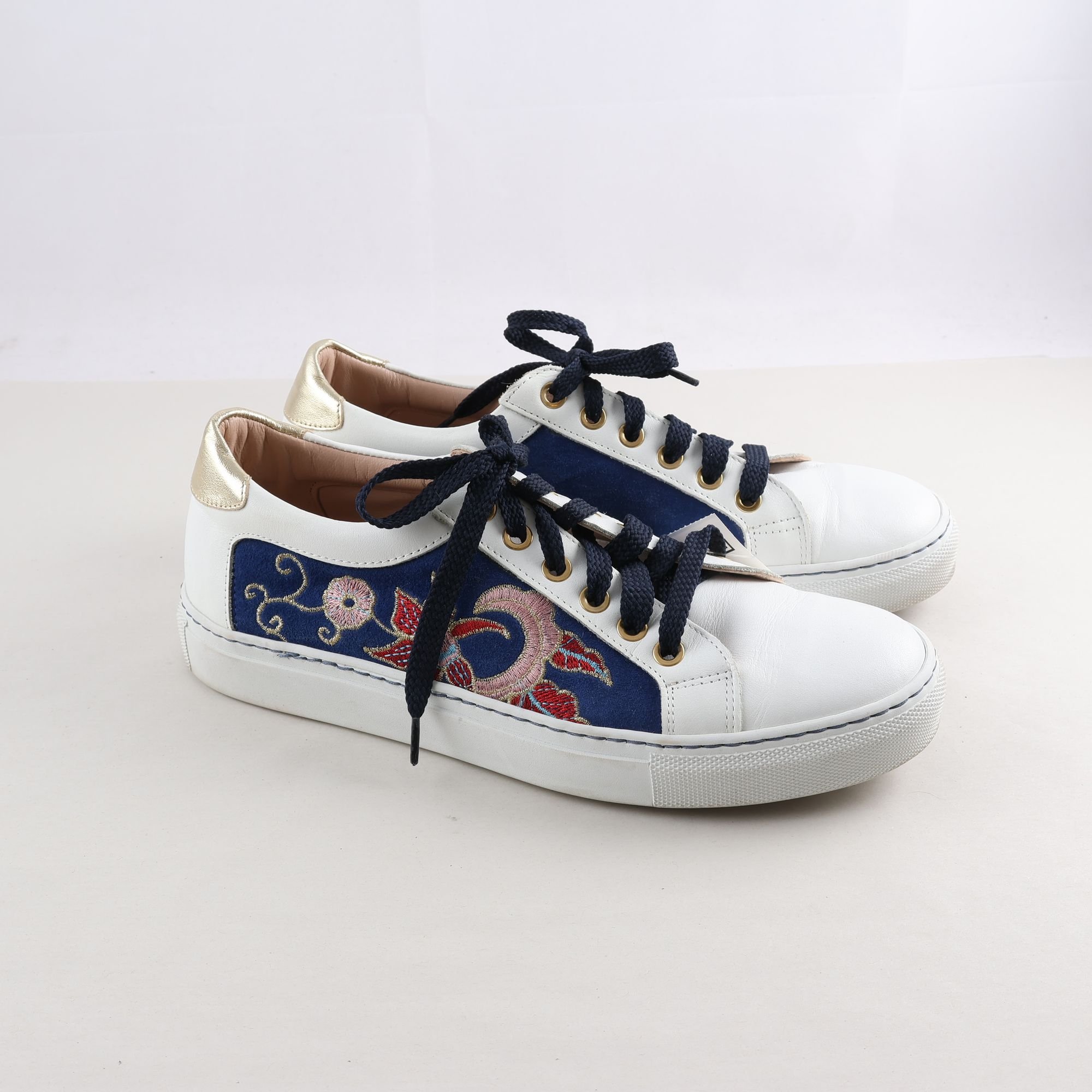 Sneakers, Frövi, vit, blå, stl. 40