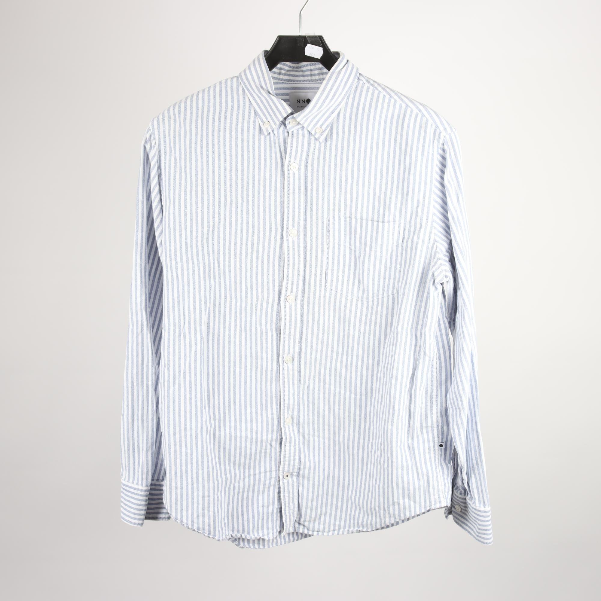 Skjorta, NN07. blå, vit, randig, stl. M