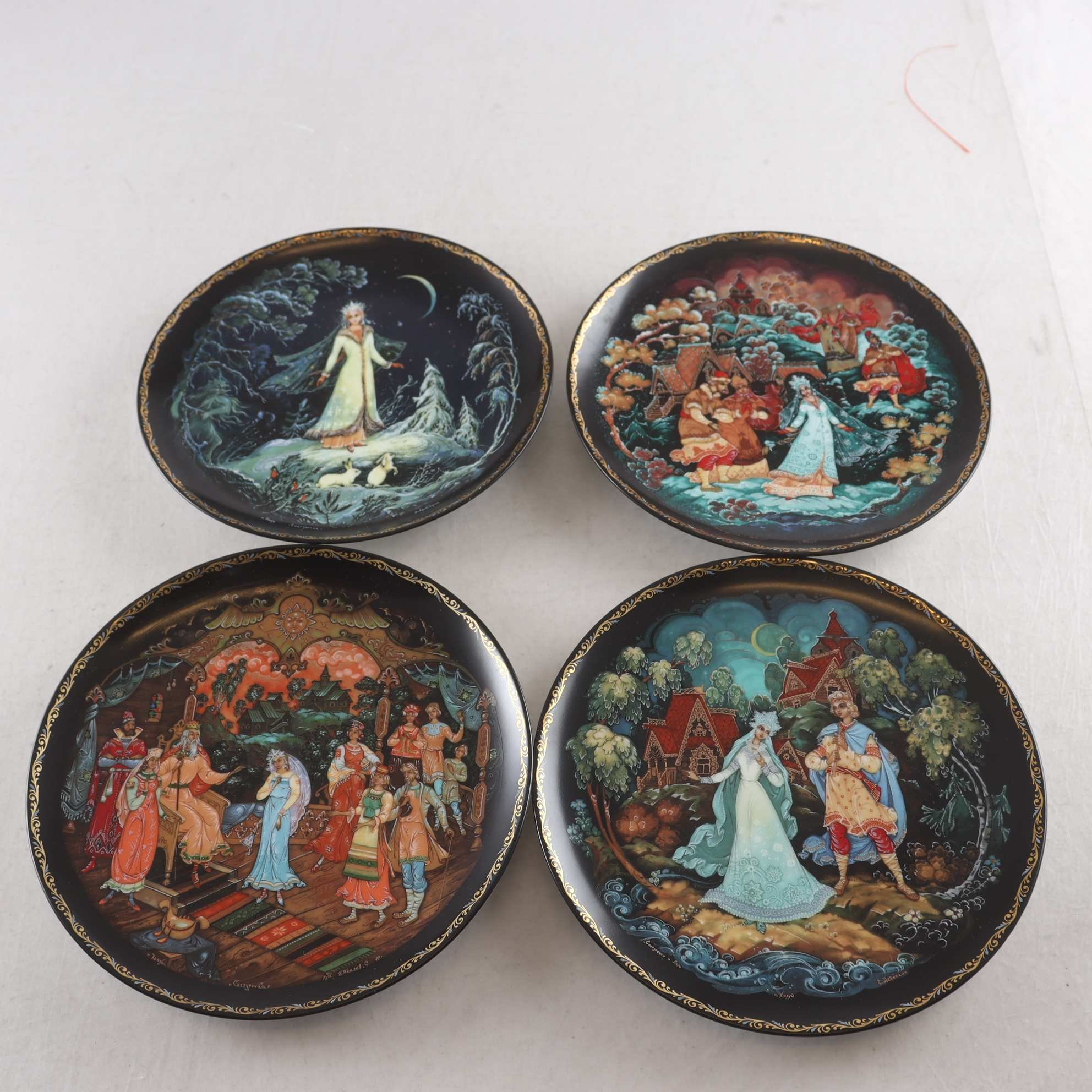 Samlartallrikar, Tianex, folksagan om snödrottningen, 4 st. Samfraktas ej.