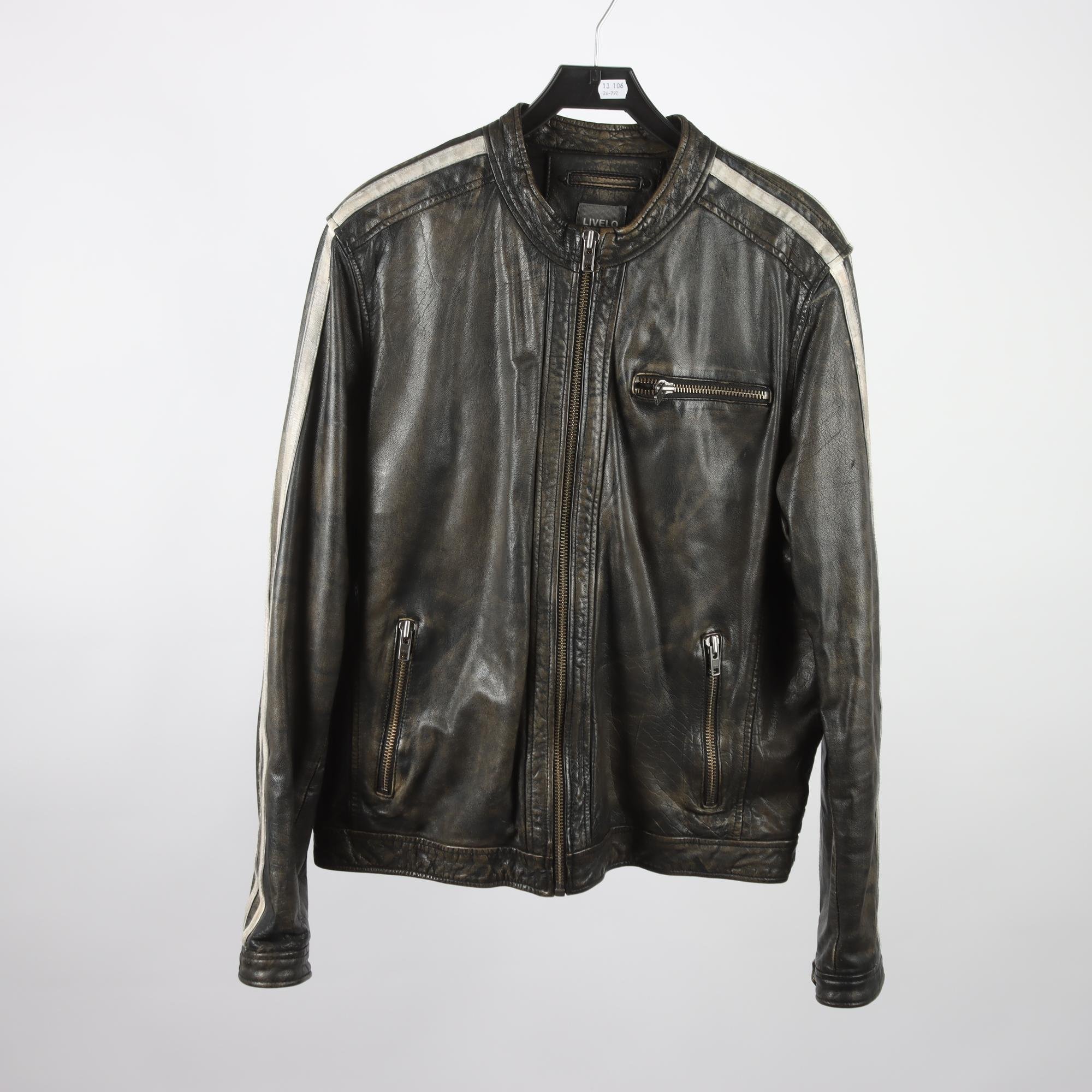 Skinnjacka, Livelo, 100% läder, stl. 52