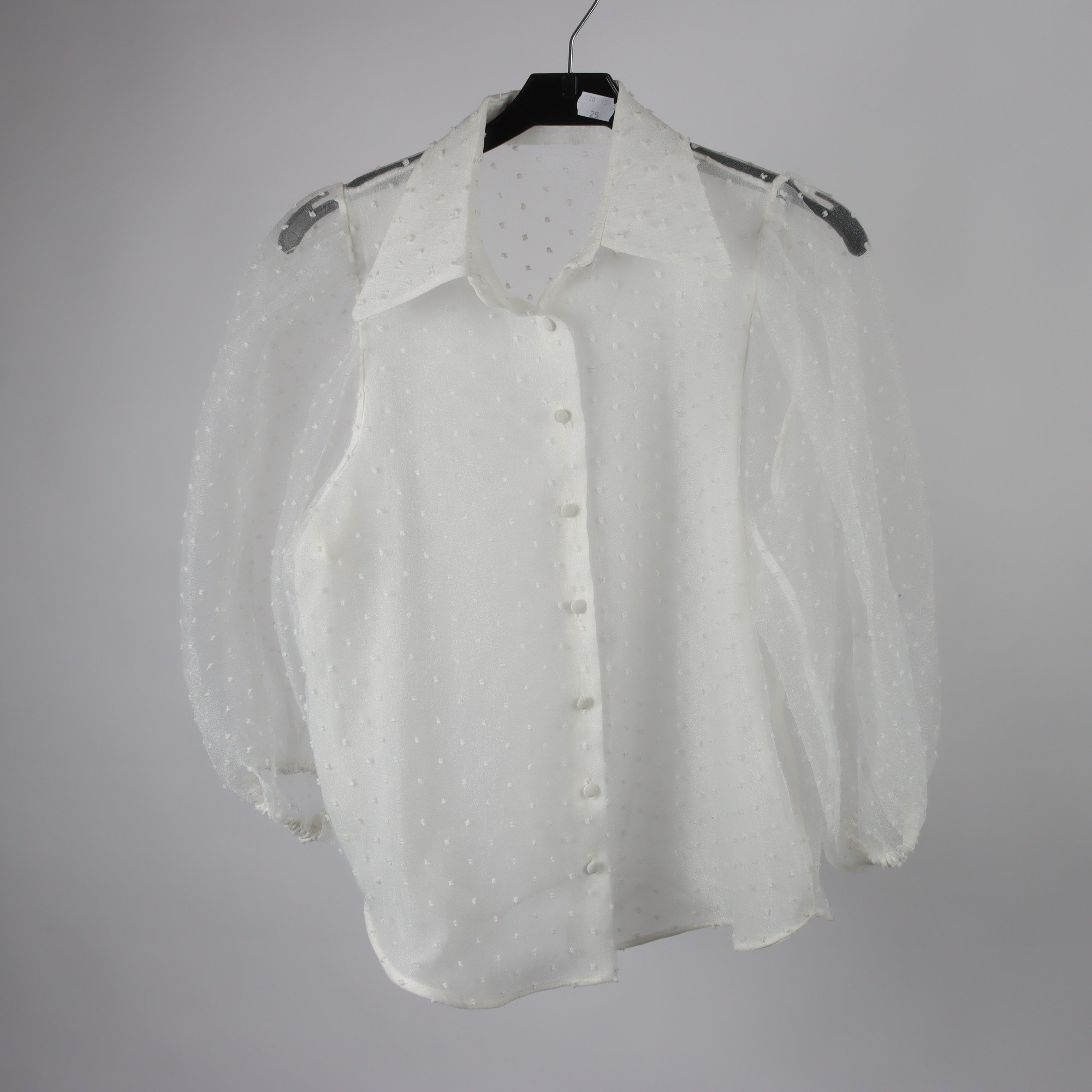 Blus, Zara, vit, transparent, stl. XS