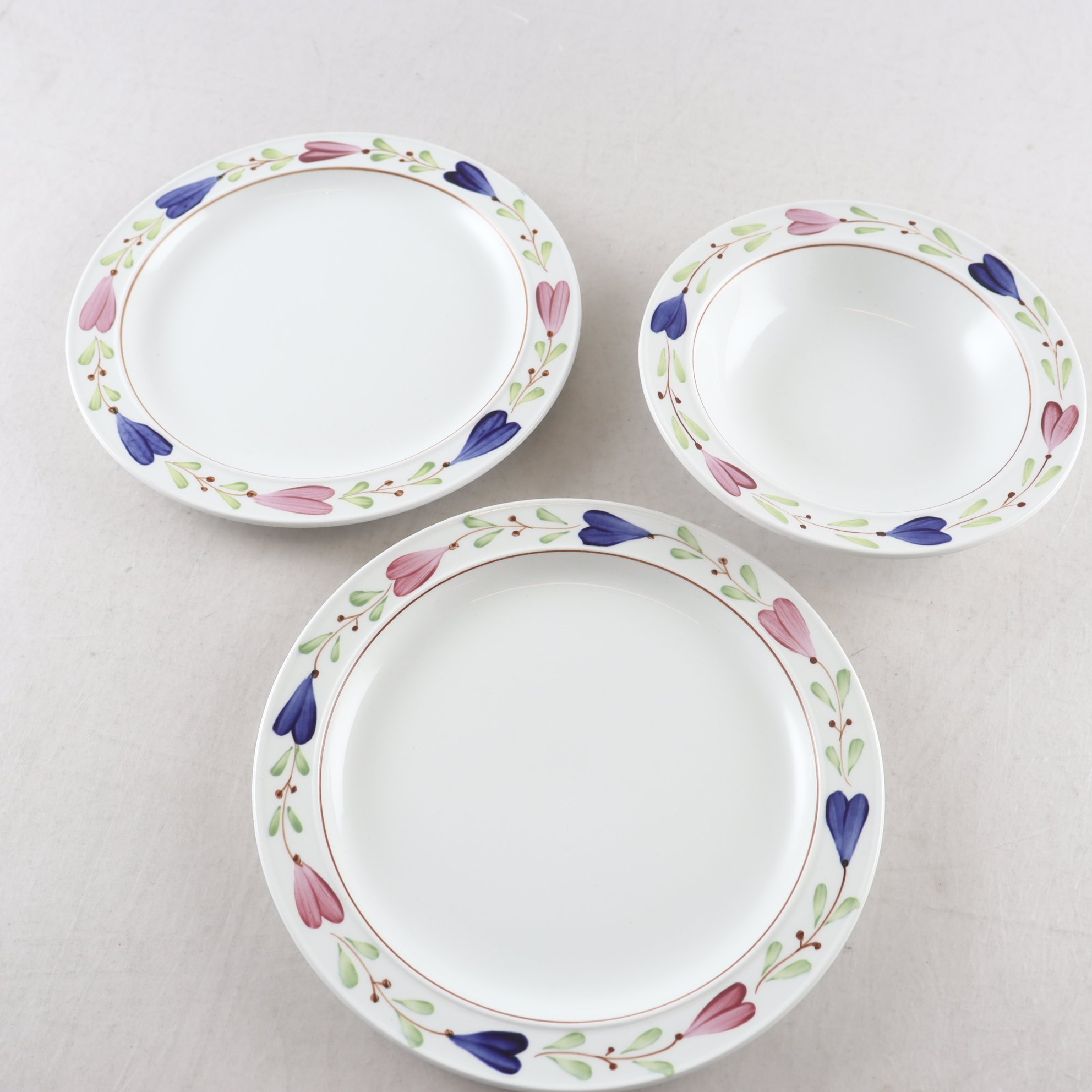 Tallrikar, Gustavsberg, Ranka, Stig Lindberg 3 st