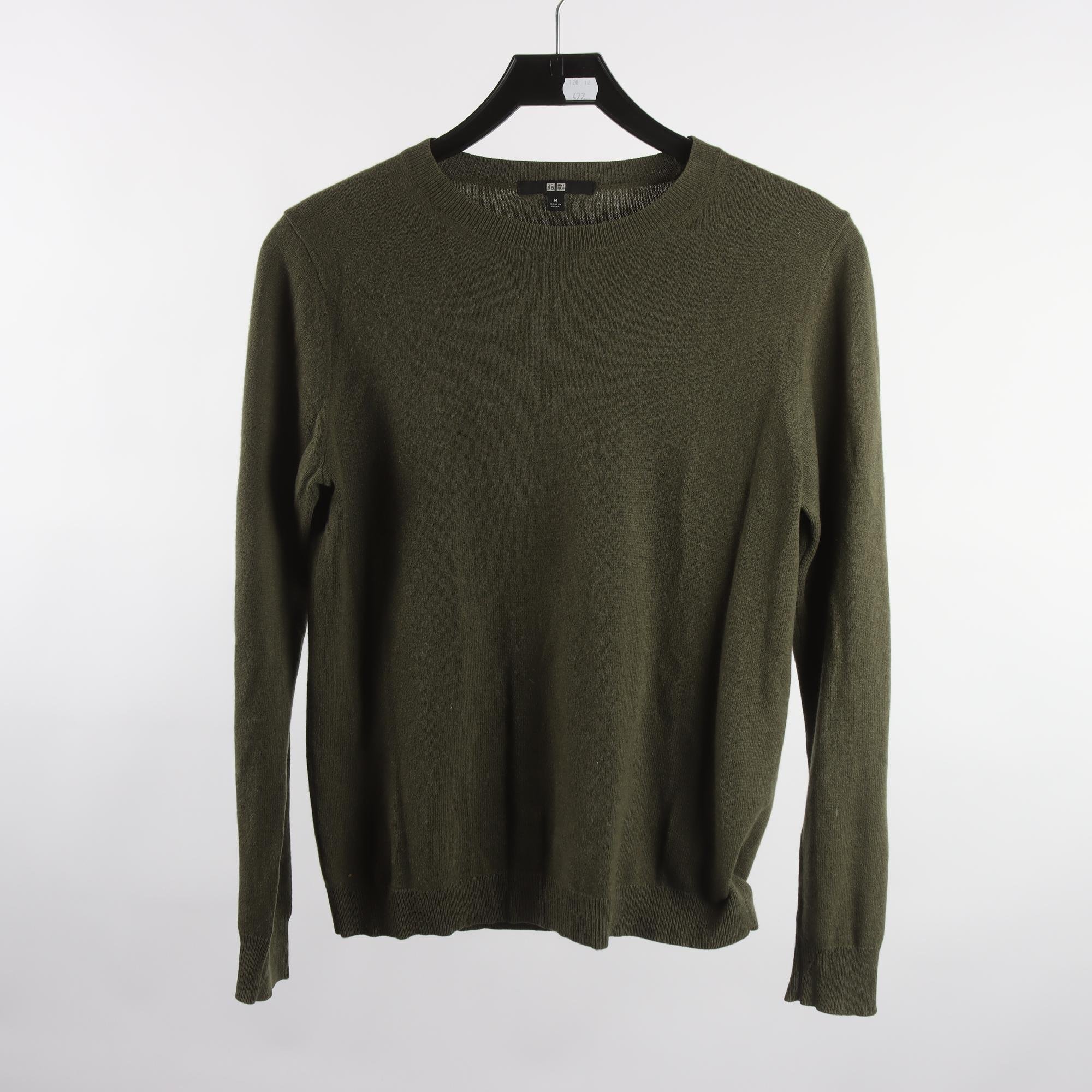 Tröja, Uniqlo, grön, 100% cashmere, stl. M.