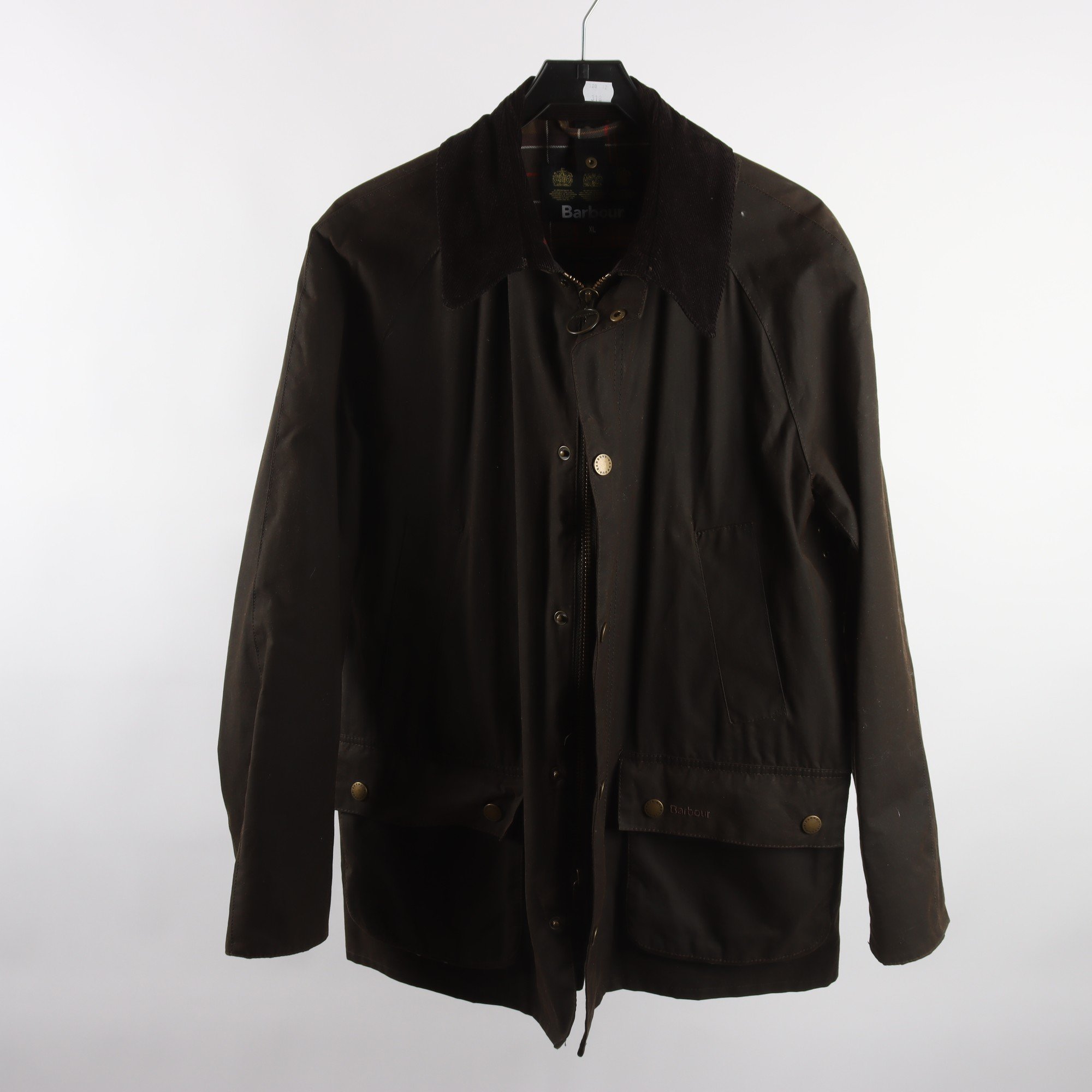 Vaxad jacka, Barbour, brun, stl. XL.