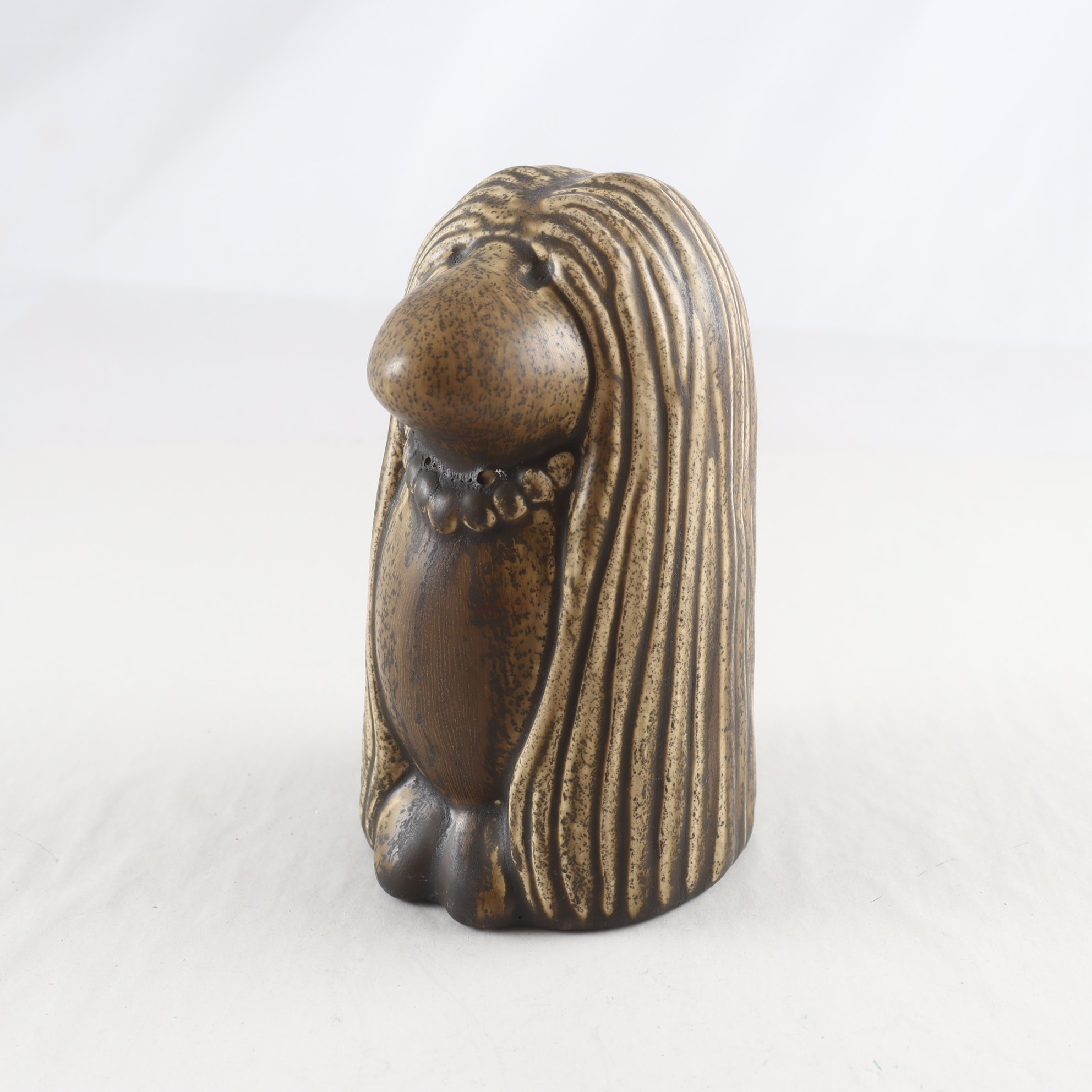 Figurin, keramik, Billinge troll, Guldkroken, vintage