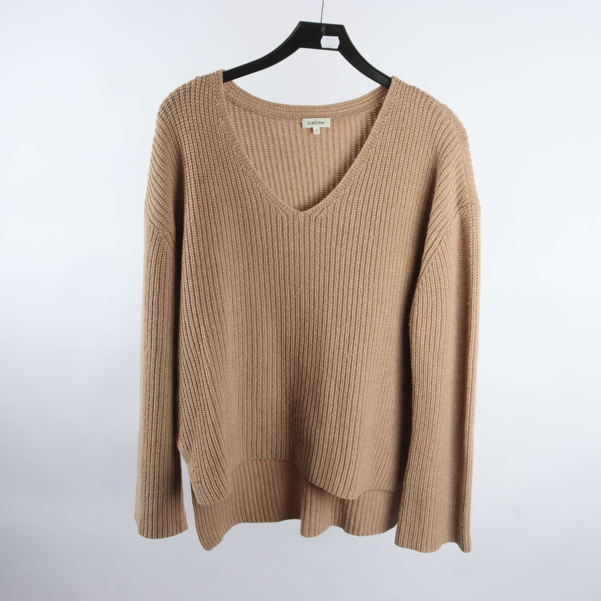 Tröja, Totême, beige, ull, cashmere, oversize, stl. S.