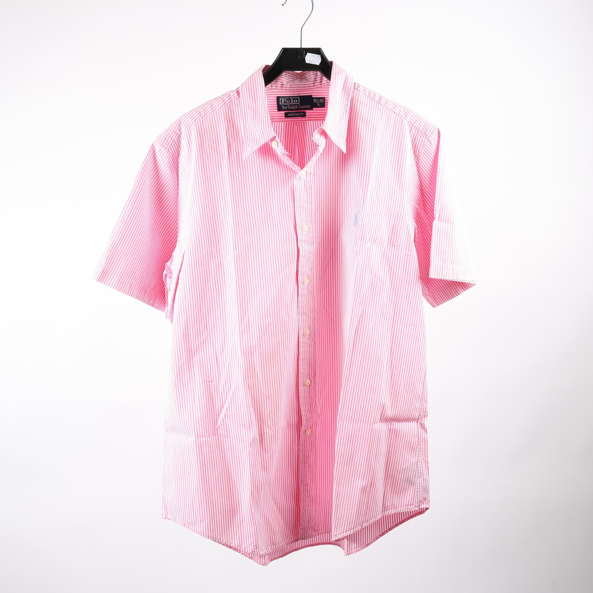 Skjorta, Polo Ralph Lauren, rosa, vit, randig, stl. L