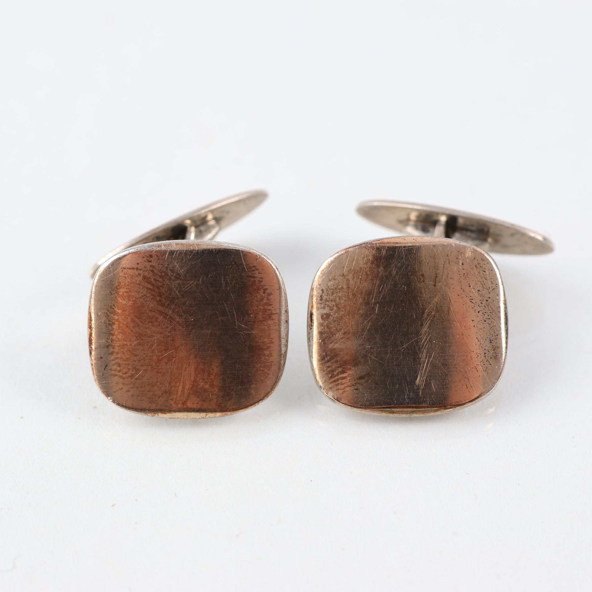 Manschettknappar, silver kattfot.