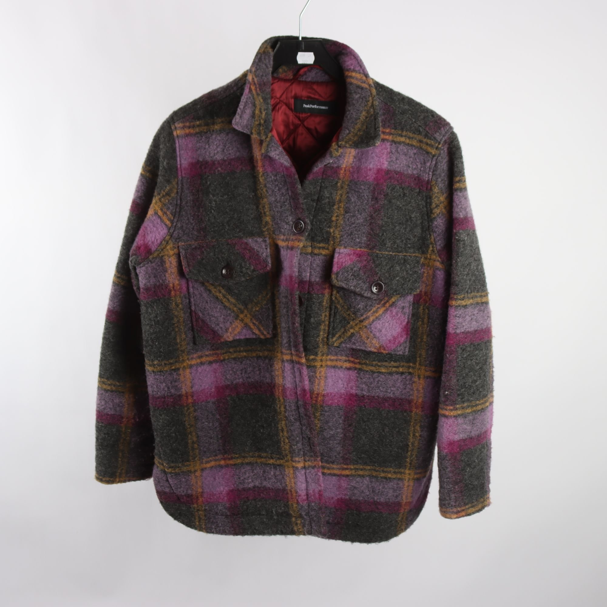 Jacka, Peak Performance, lila, grå, ullmix, stl. M.