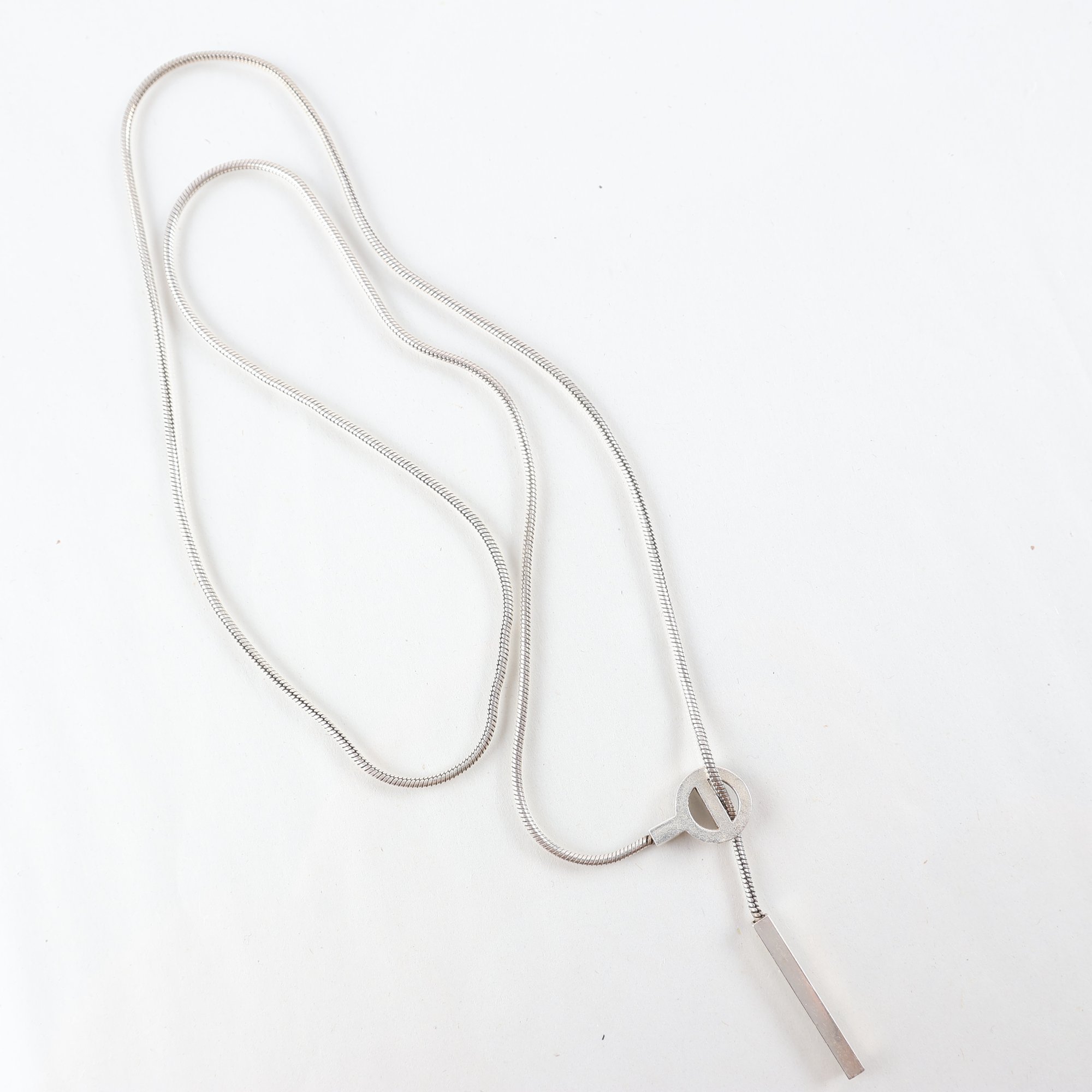 Halsband, ormlänk, silver 925.