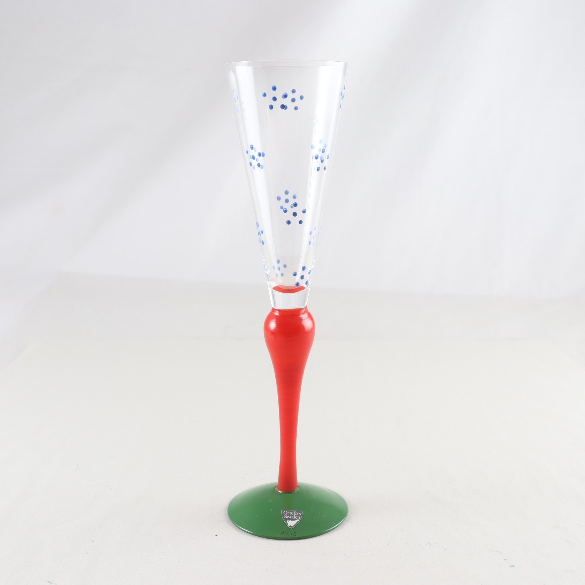 Champagneglas, ”Clown”, Anne Nilsson, Orrefors