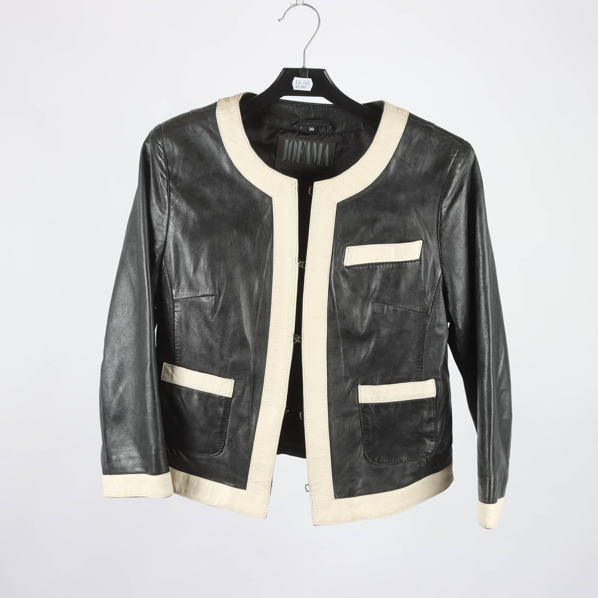Skinnjacka, Jofama, 100% läder, stl. 38