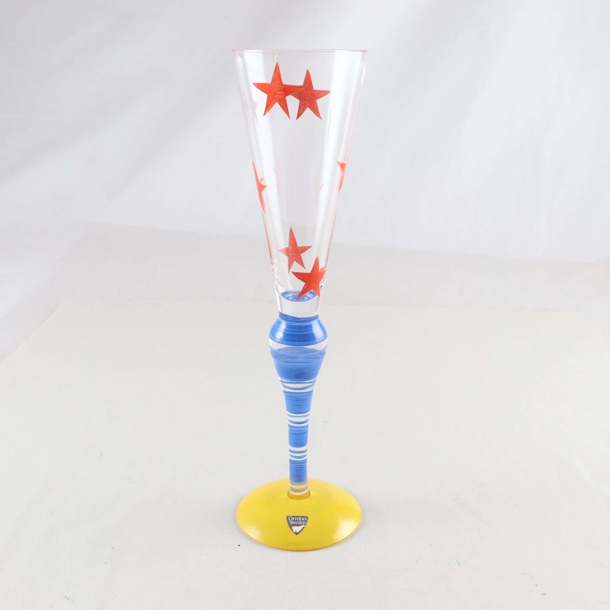 Champagneglas, ”Clown”, Anne Nilsson, Orrefors