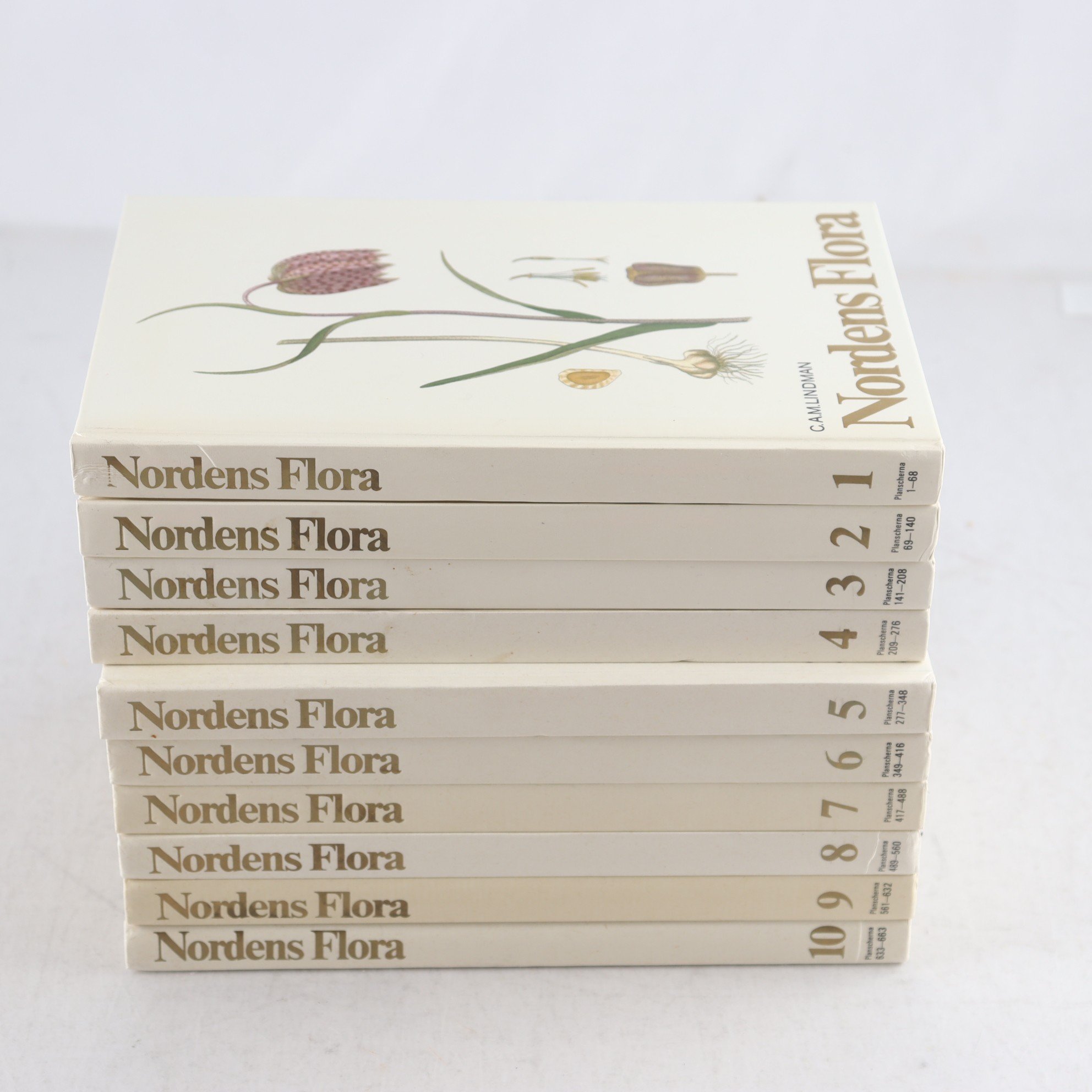 Nordens Flora, C.A.M. Lindman, komplett serie, del 1-10