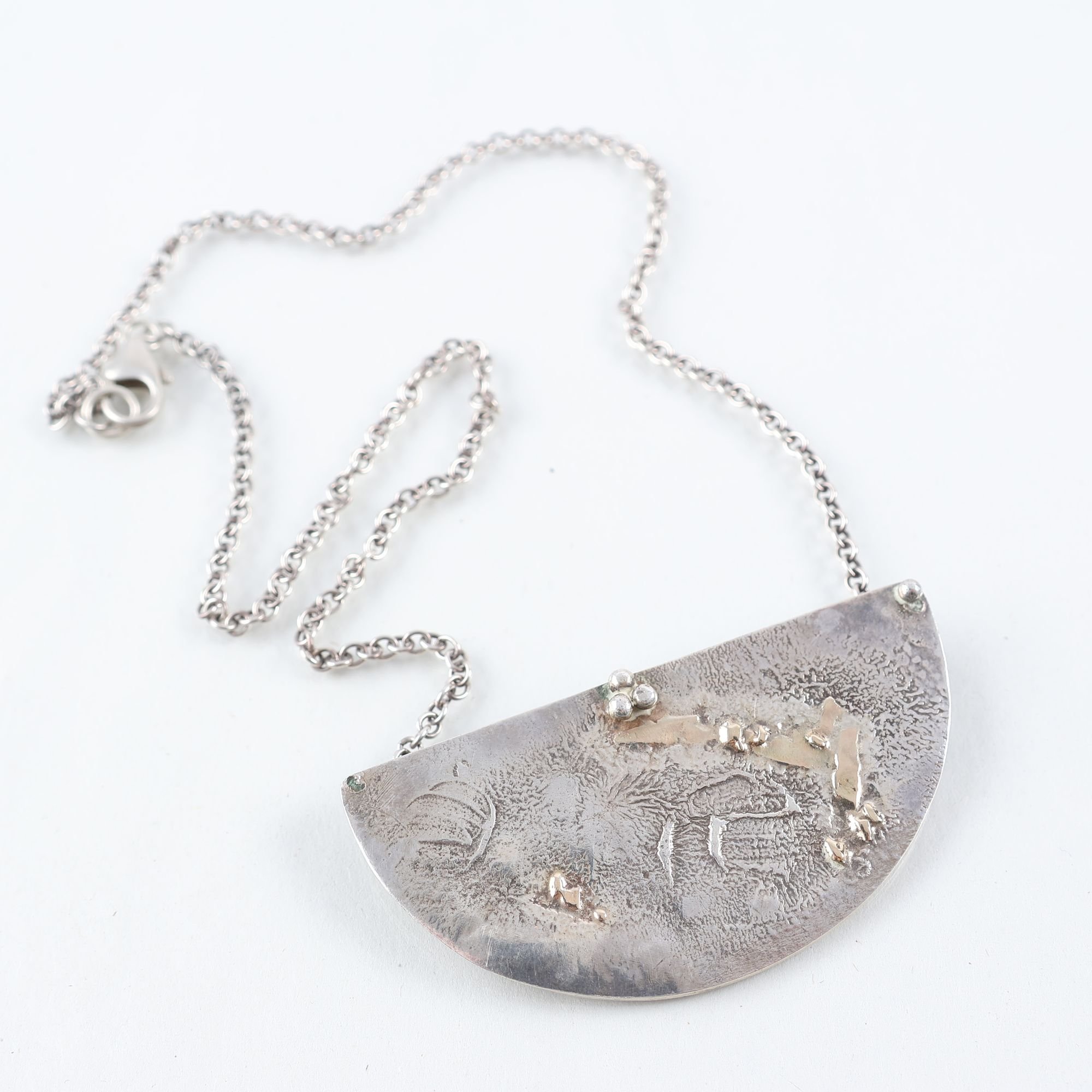 Halsband, silver 925, guld 585.