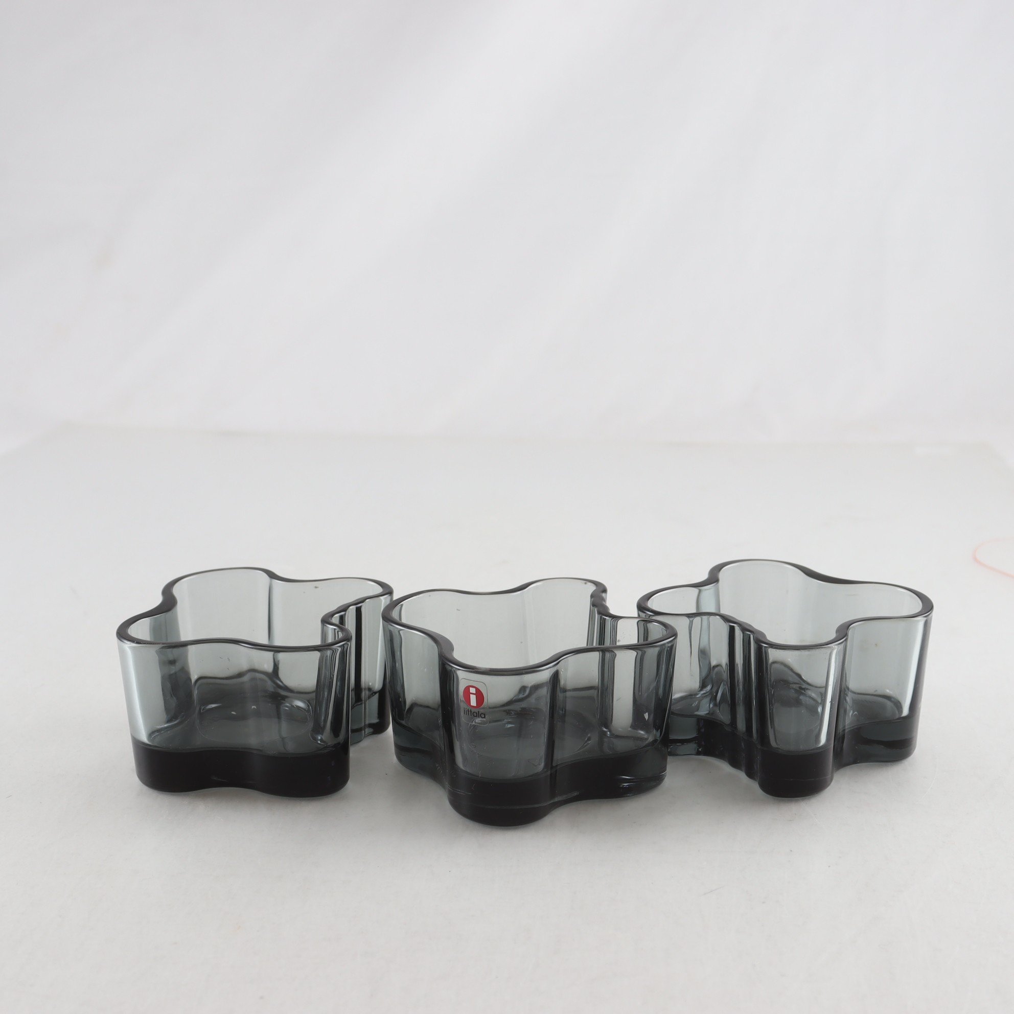 Ljuslyktor, Iittala, Alvar Aalto, grå, 3 st.