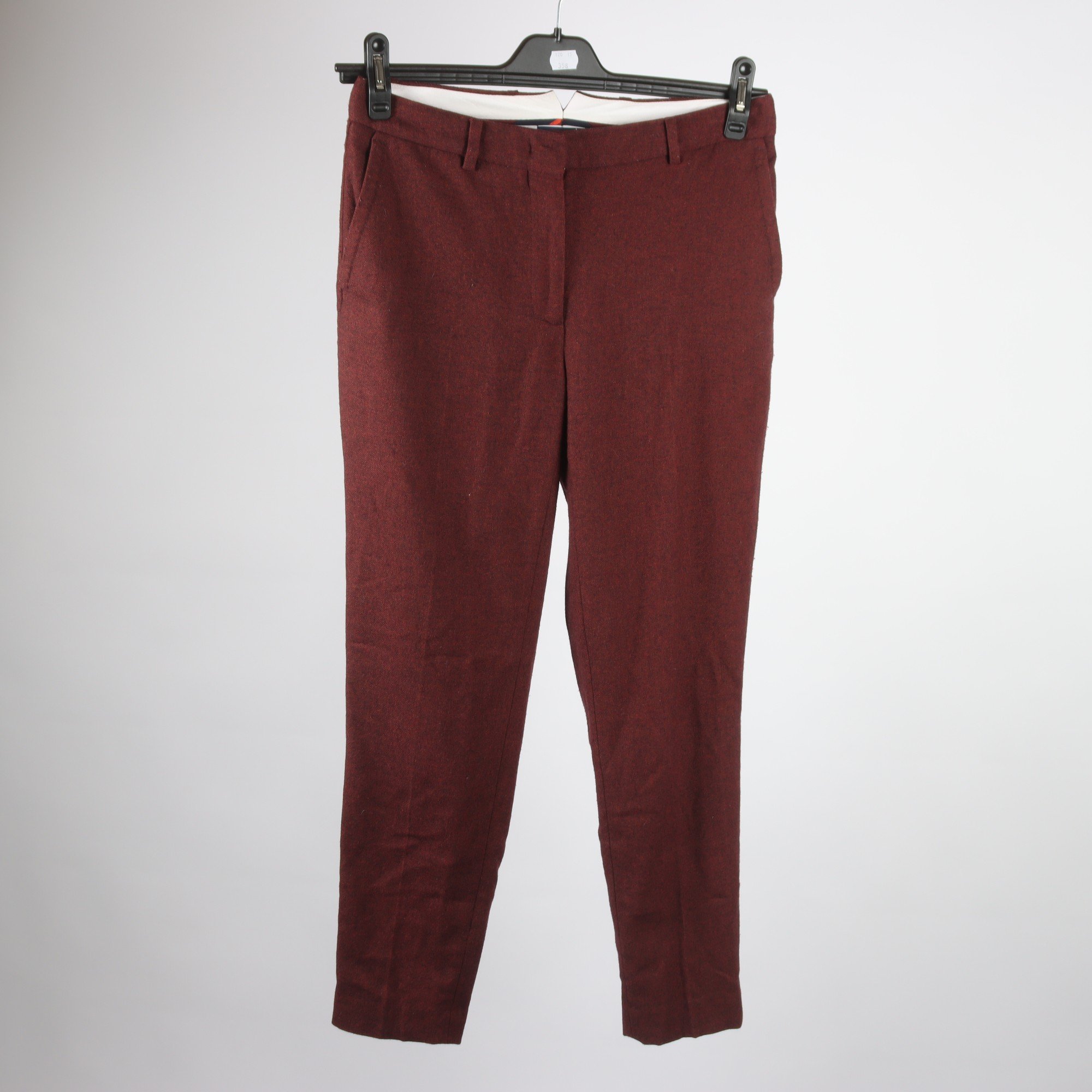 Byxor, Gant, vinröd, ullmix, stl. 36.