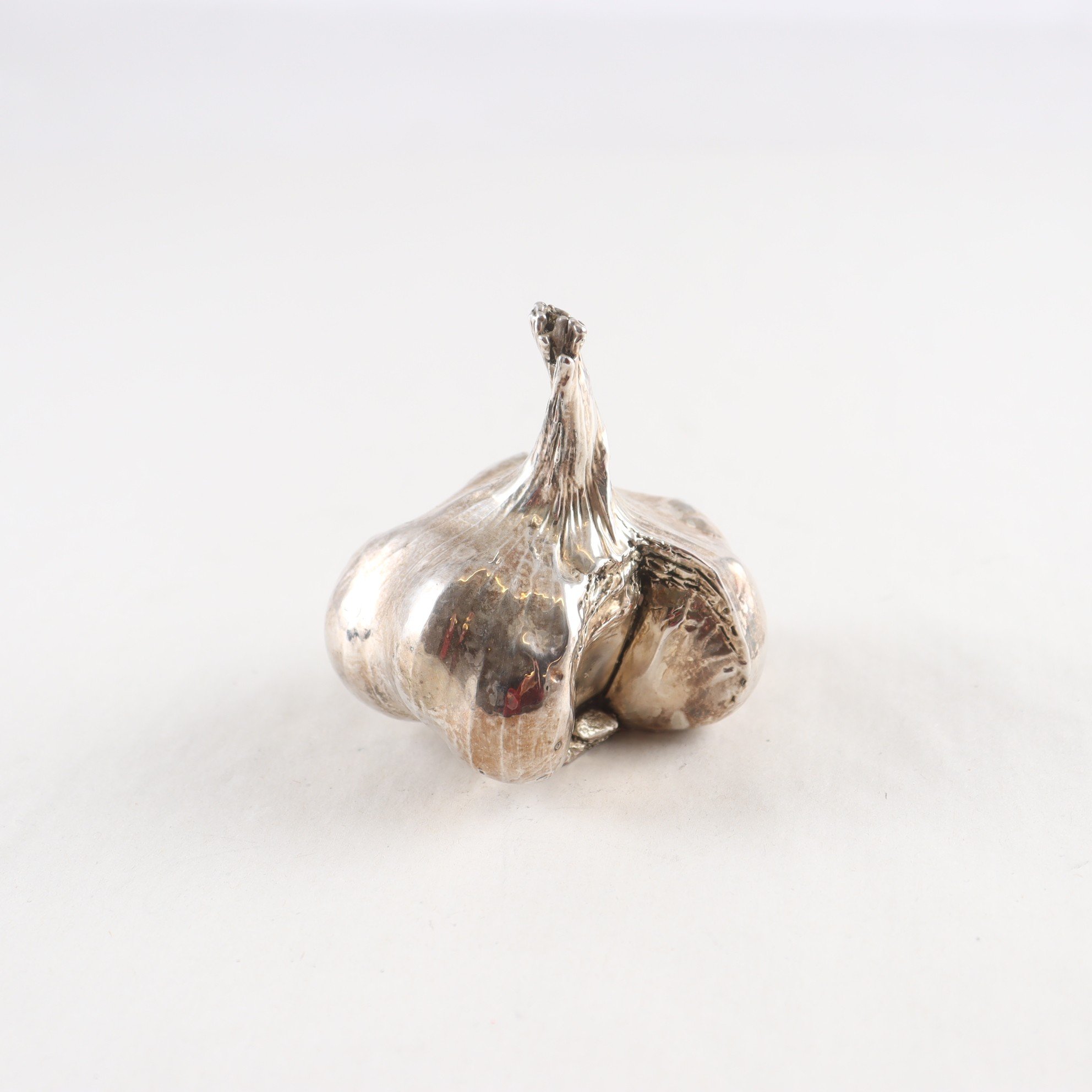 Figurin, vitlök, silverpläterad, Italien