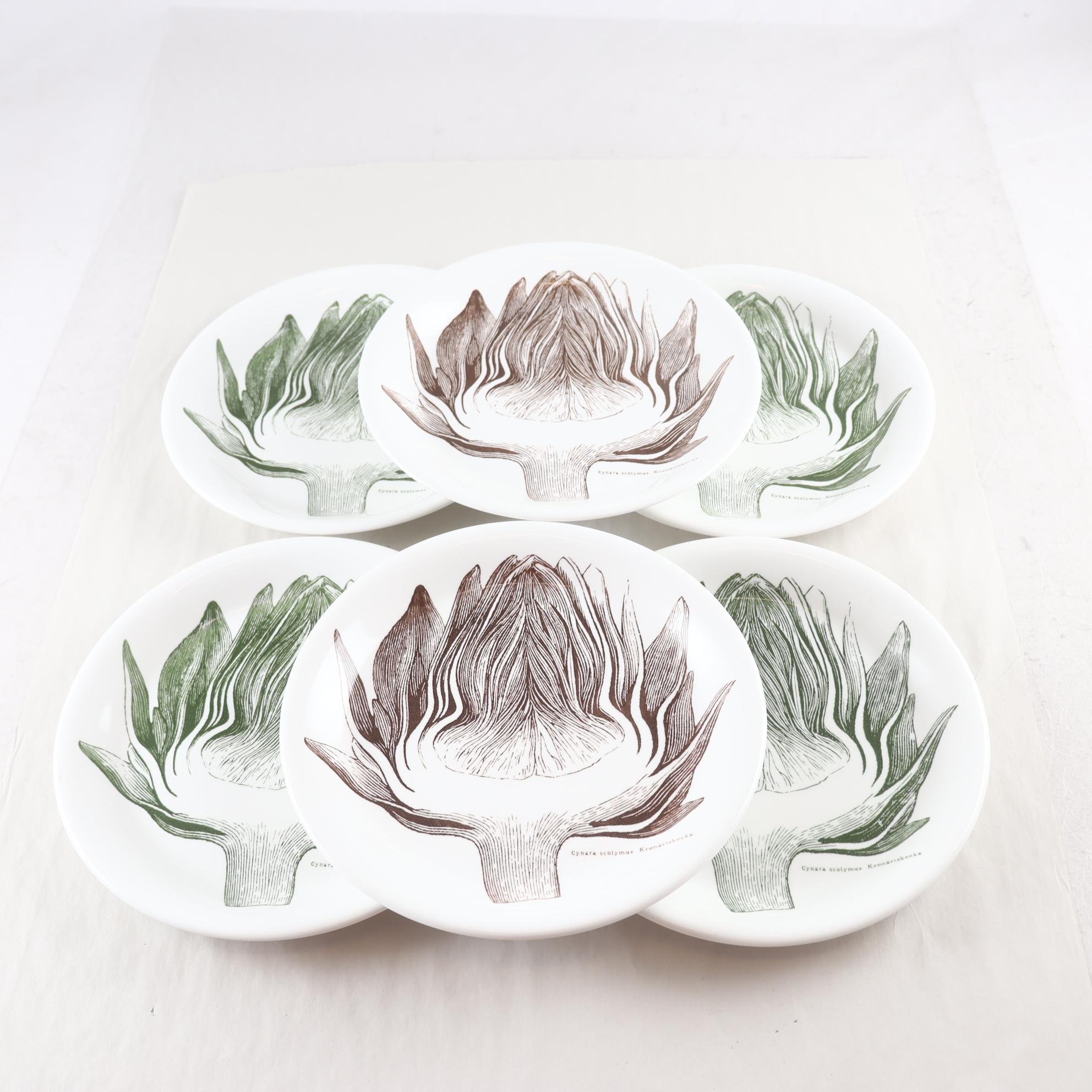 Tallrikar, Cynara Scolymus, Bengt Berglund, Gustavsberg. Samfraktas ej