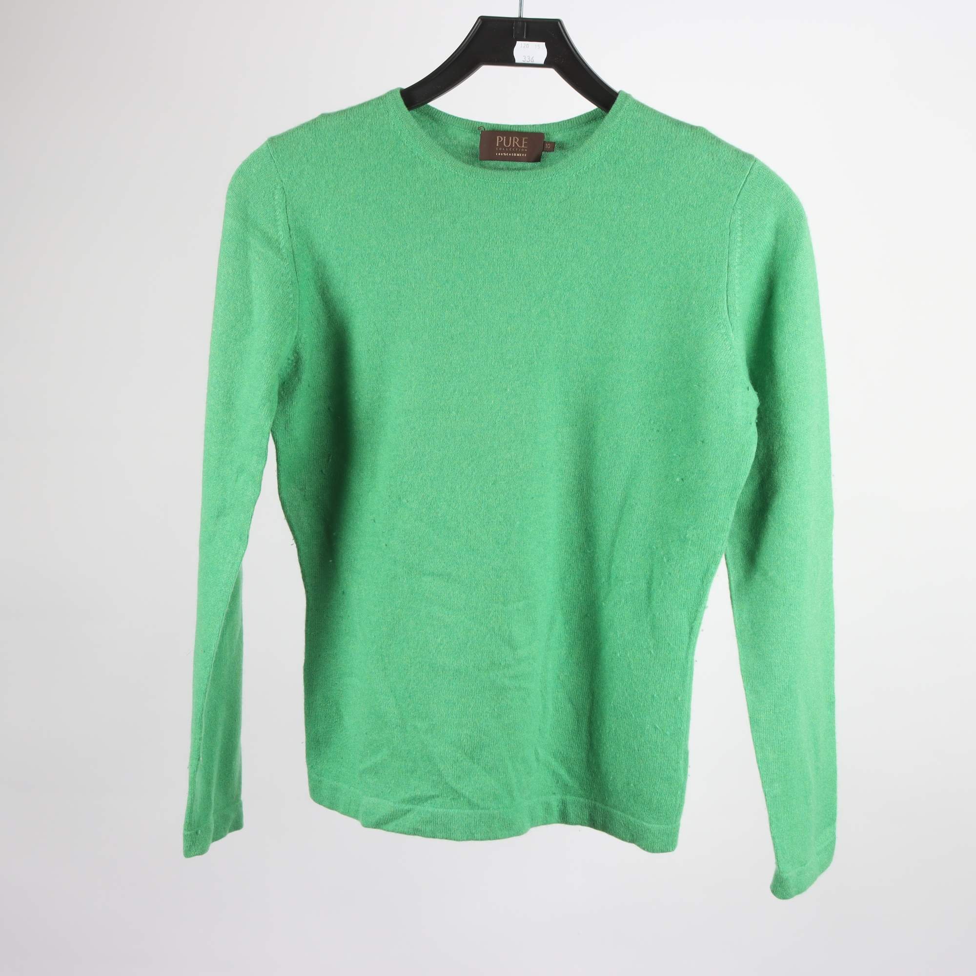 Tröja, Pure, grön, 100% cashmere, stl. ca. S.