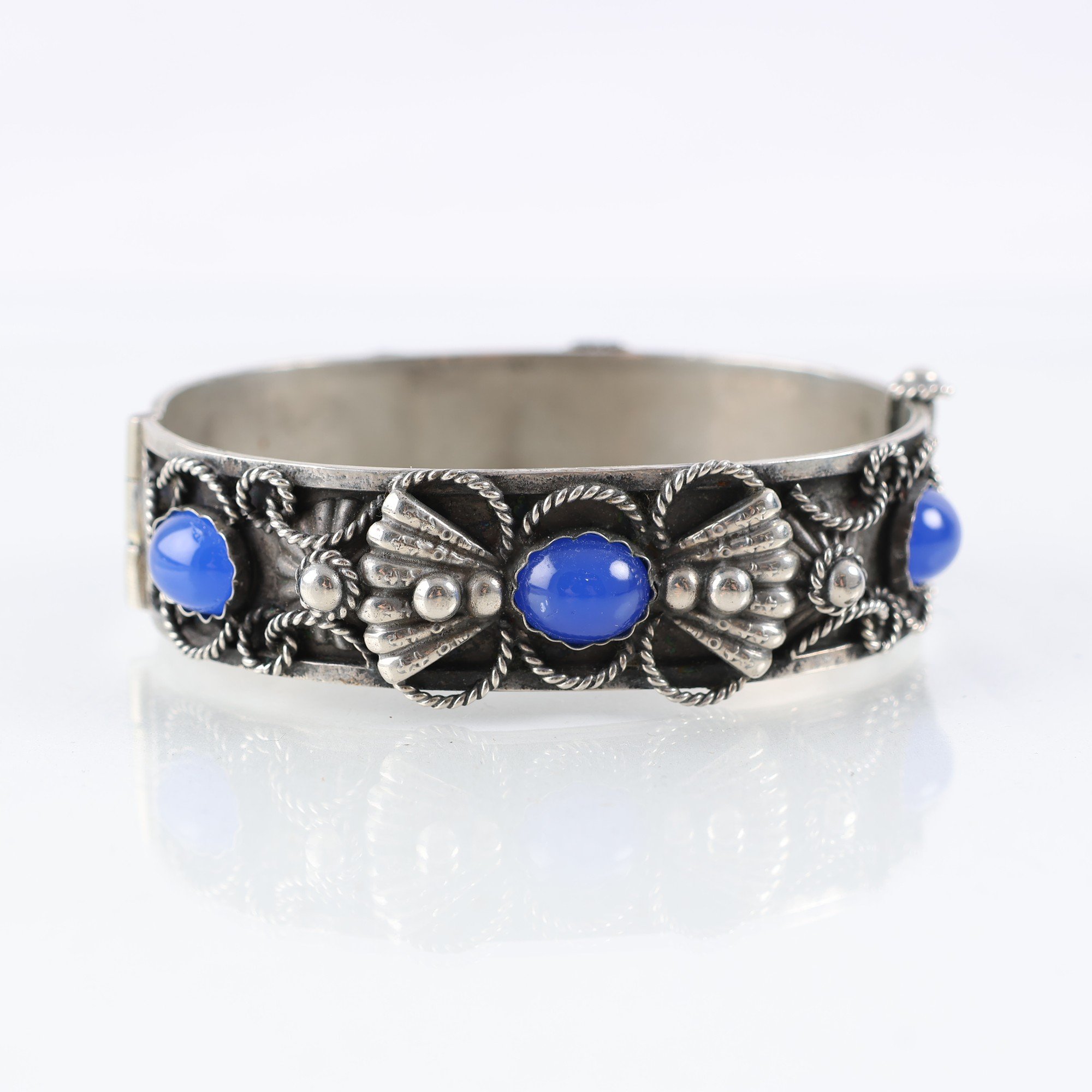 Armring, Handmade in Italy A.P, silver, sten.