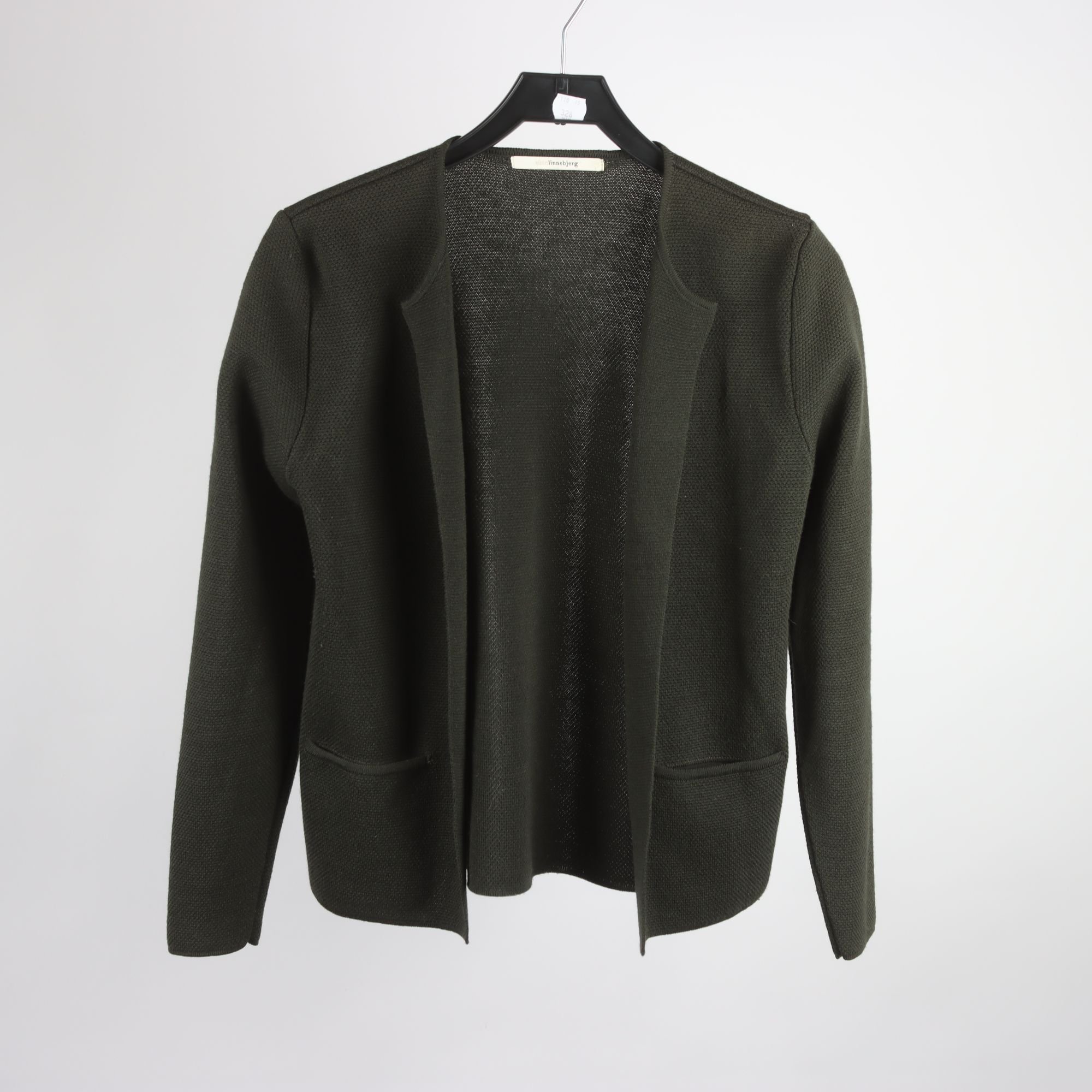 Kofta, Sibin Linnebjerg, grön, ullmix, stl. S.