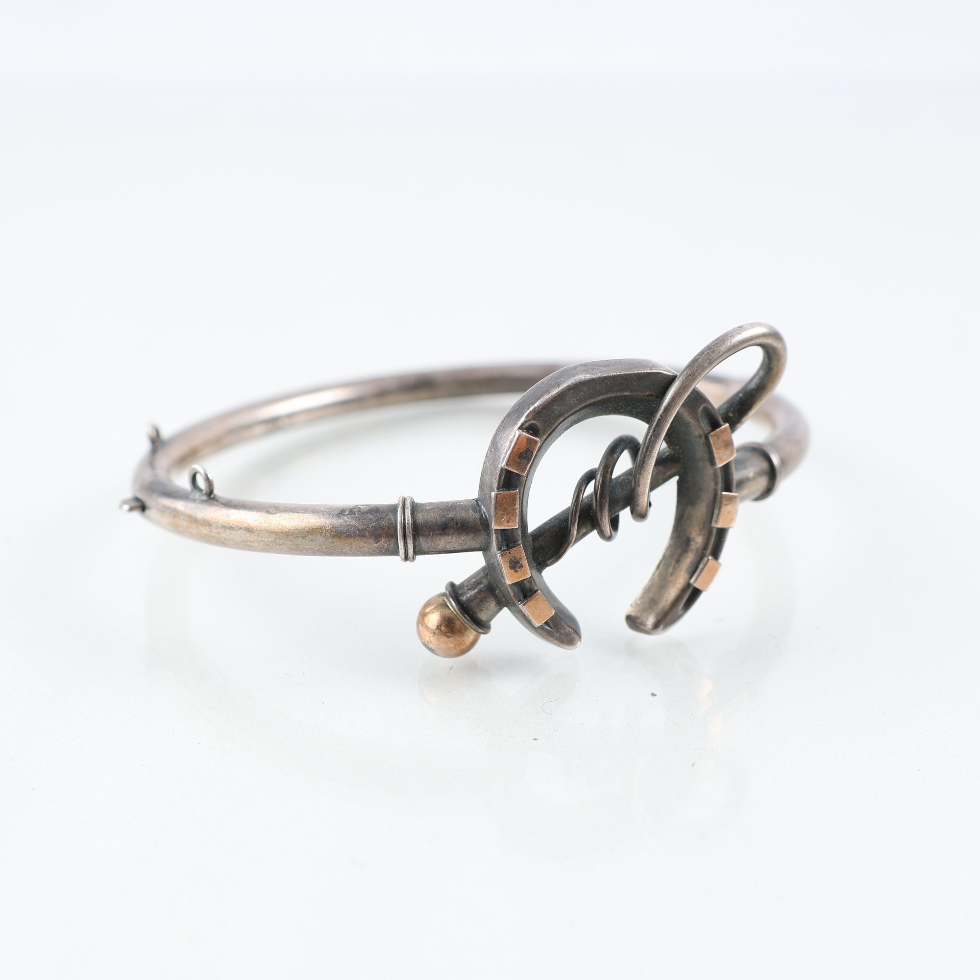 Armring, silver, öppningsbar, vikt: 11.4g