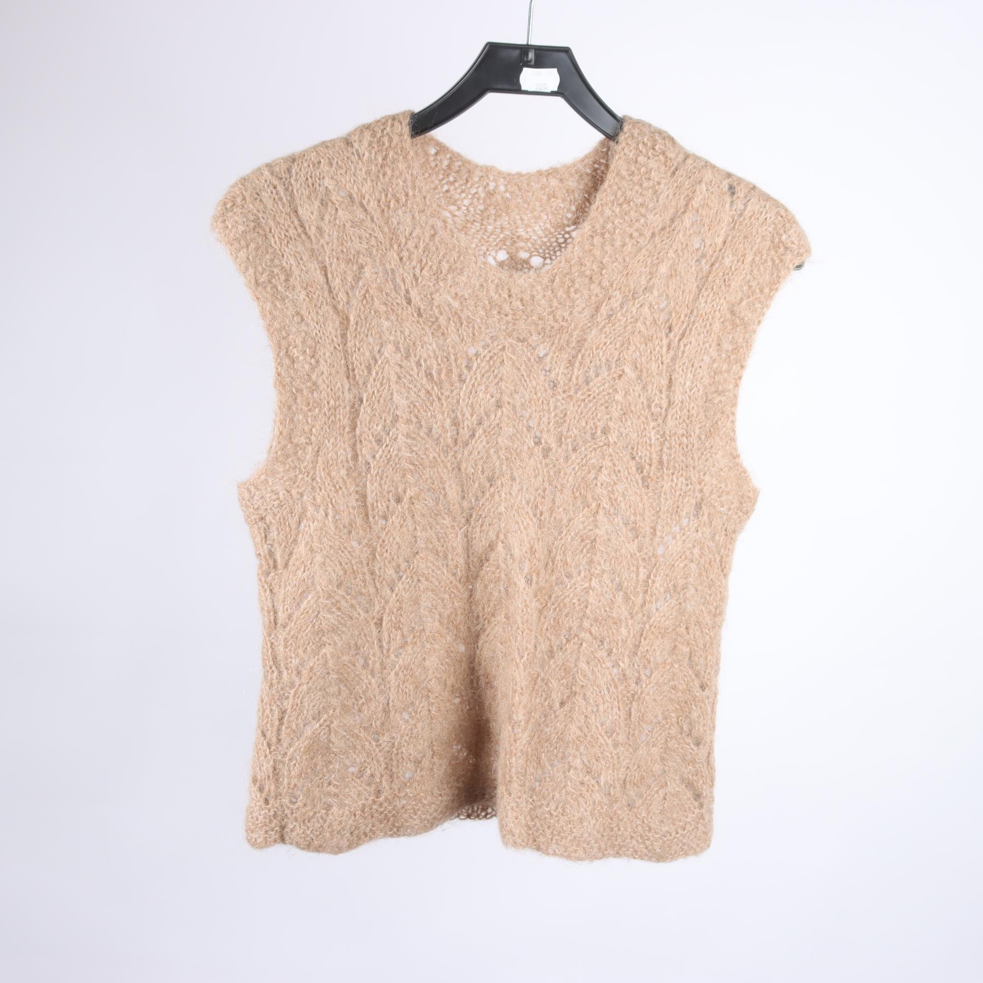 Väst, Okänd, beige, ull, mohair, stl. ca. S.