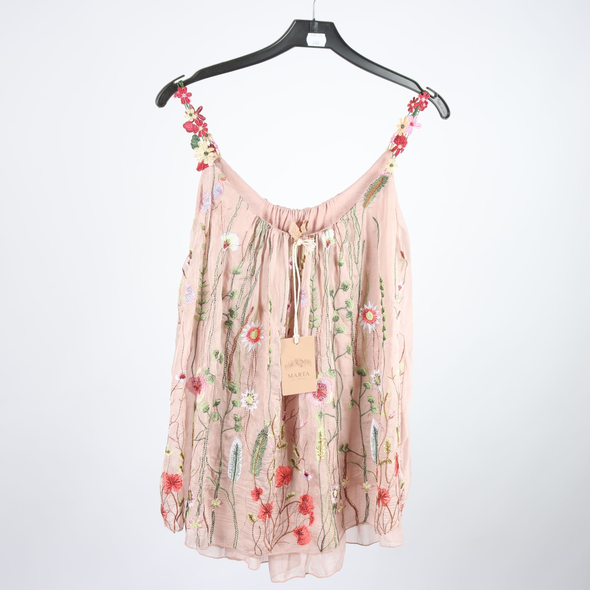 Linne, Marta, rosa, 30% silke, stl. S/M.