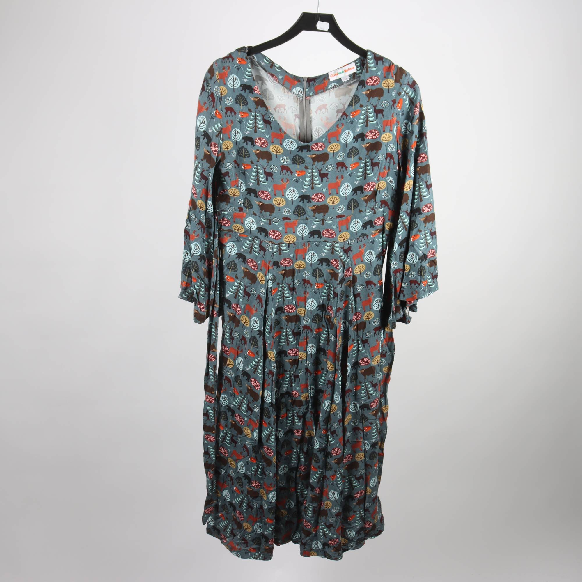 Klänning, Cissi och Selma, mönstrad, grå, stl. M.