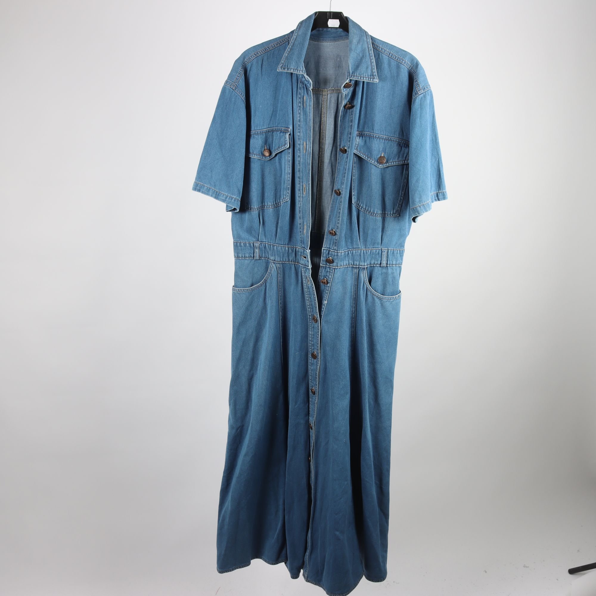 Jeansklänning, Sand, blå, stl. L.