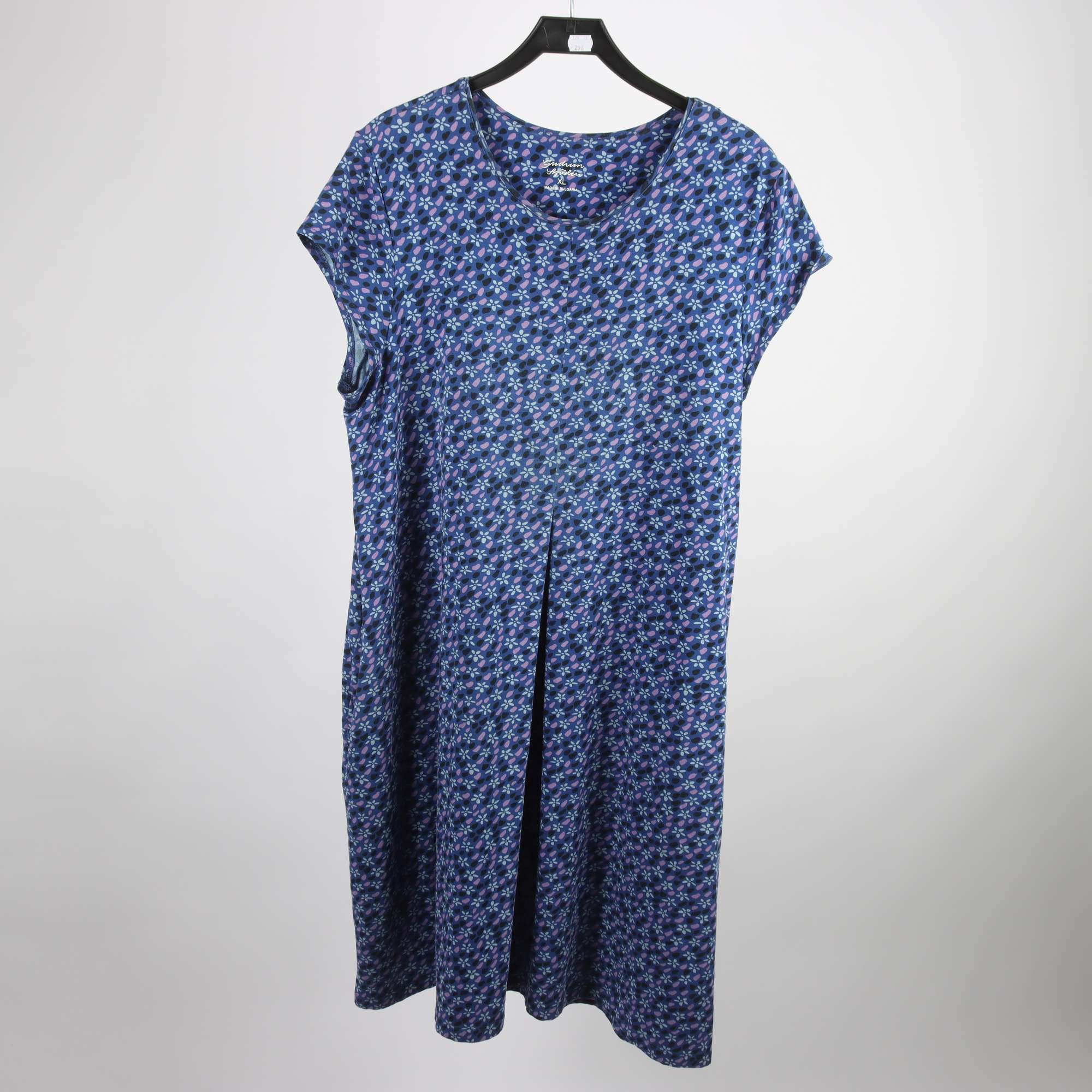 Klänning, Gudrun Sjödén, mönstrad, blå, stl. XL.