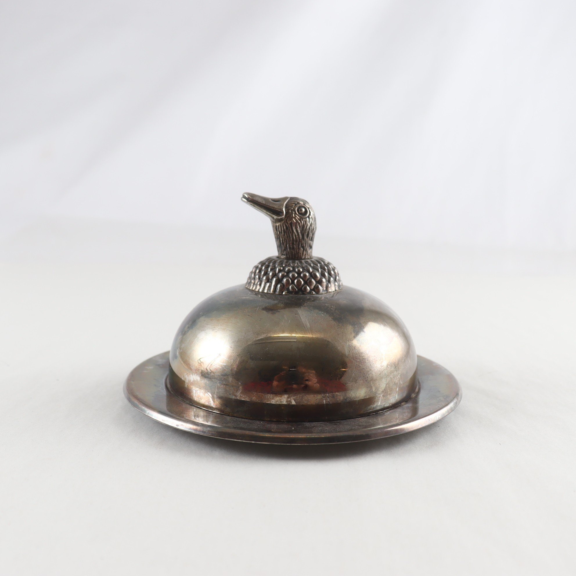 Smörgömma, nysilver, glas, 1900-tal