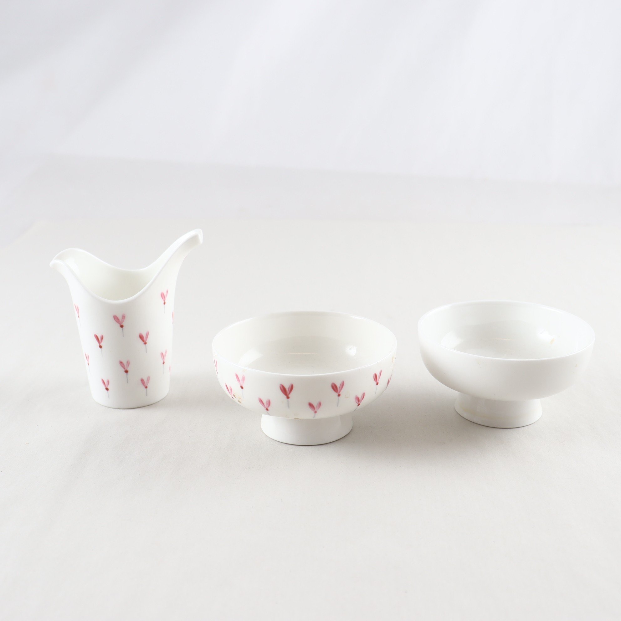 Servisdelar, benporslin, Rosalin, Stig Lindberg, Gustavsberg