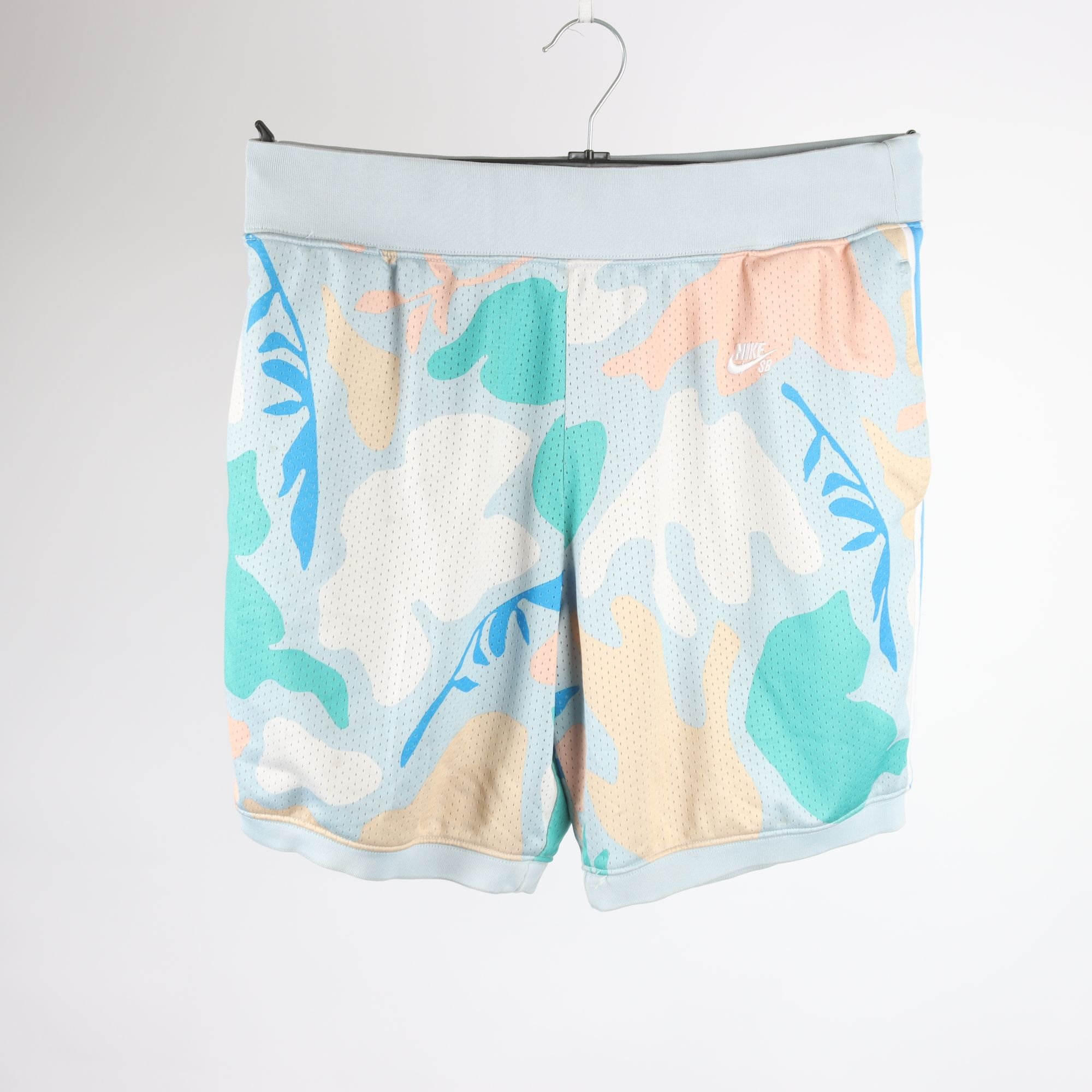 Träningsshorts, Nike, blå, grön, stl. S.