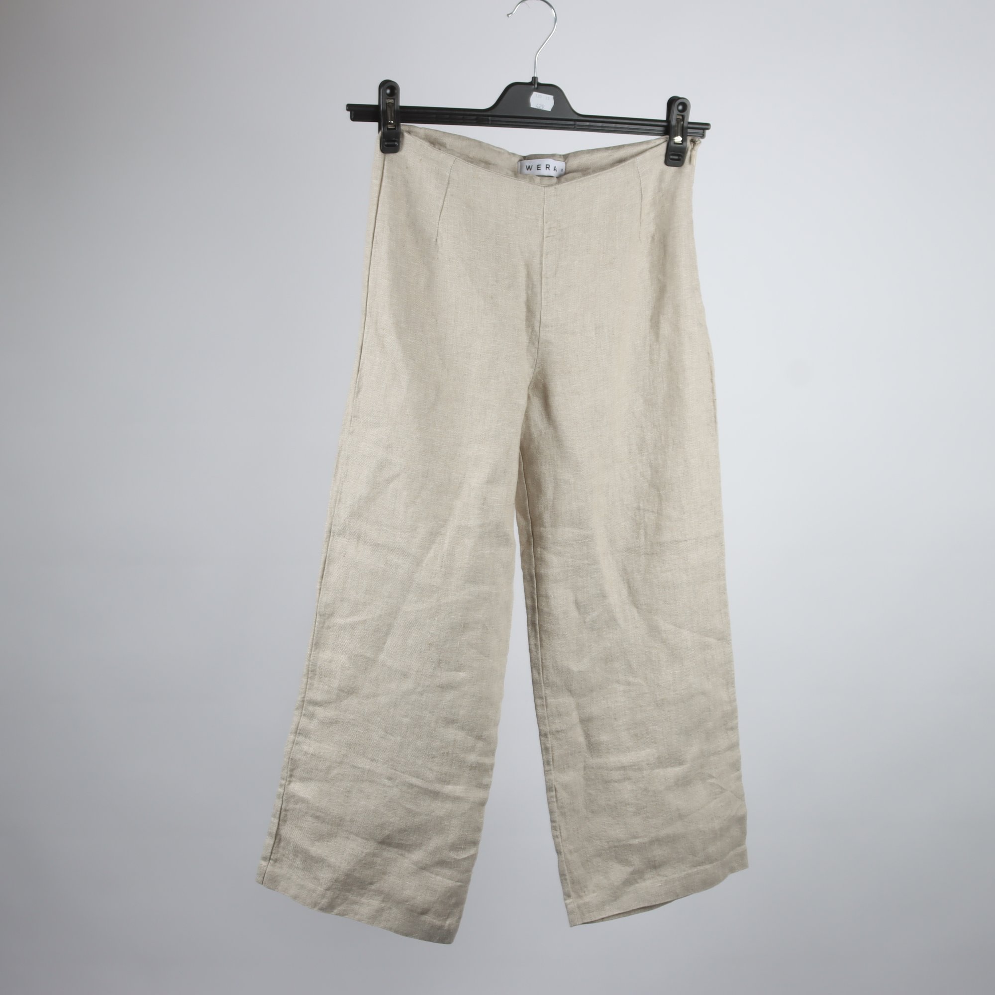 Ankelbyxor, Wera, beige, lin, stl. 34.