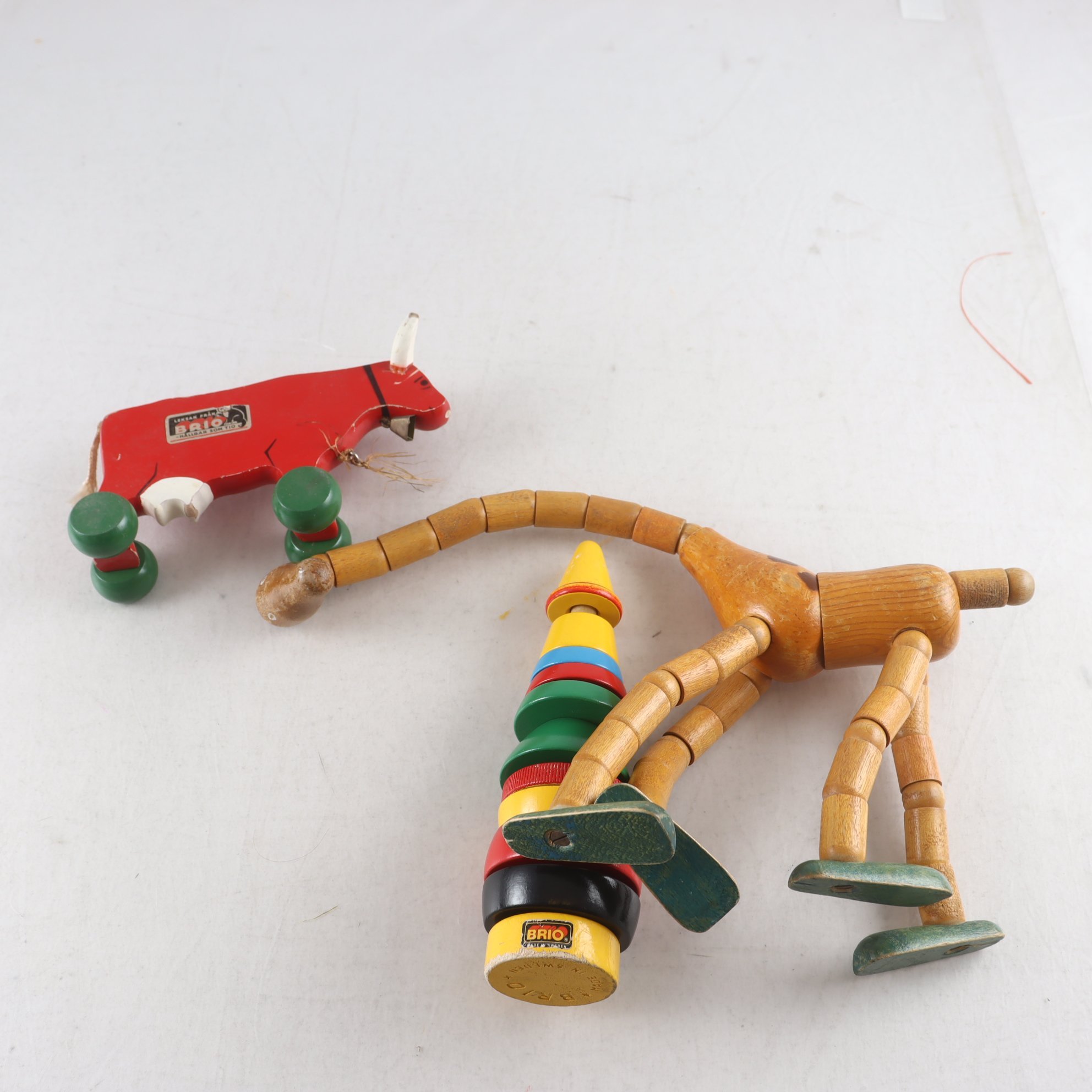 Brio, Brio leksaker, i trä, 3st,retro.