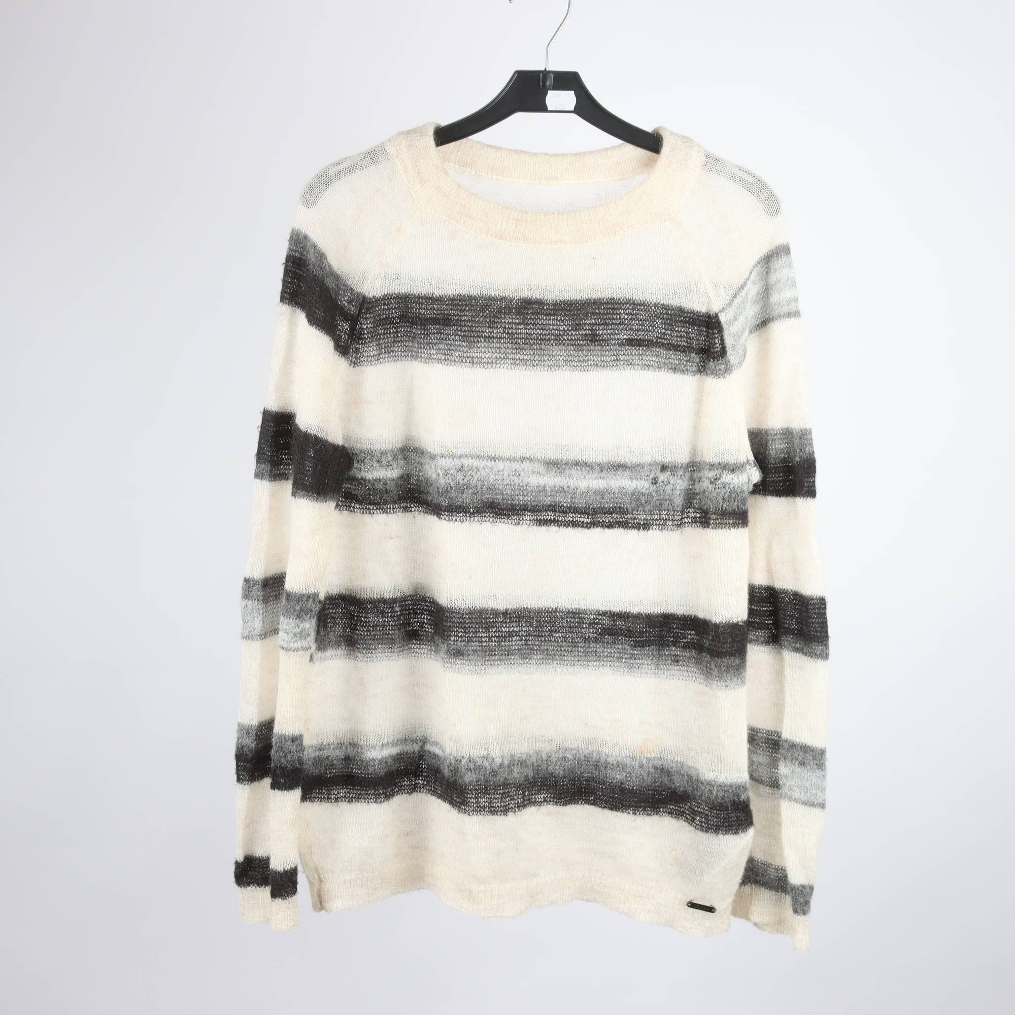 Tröja, Guess, grå, offwhite, ull, mohair, stl. L.