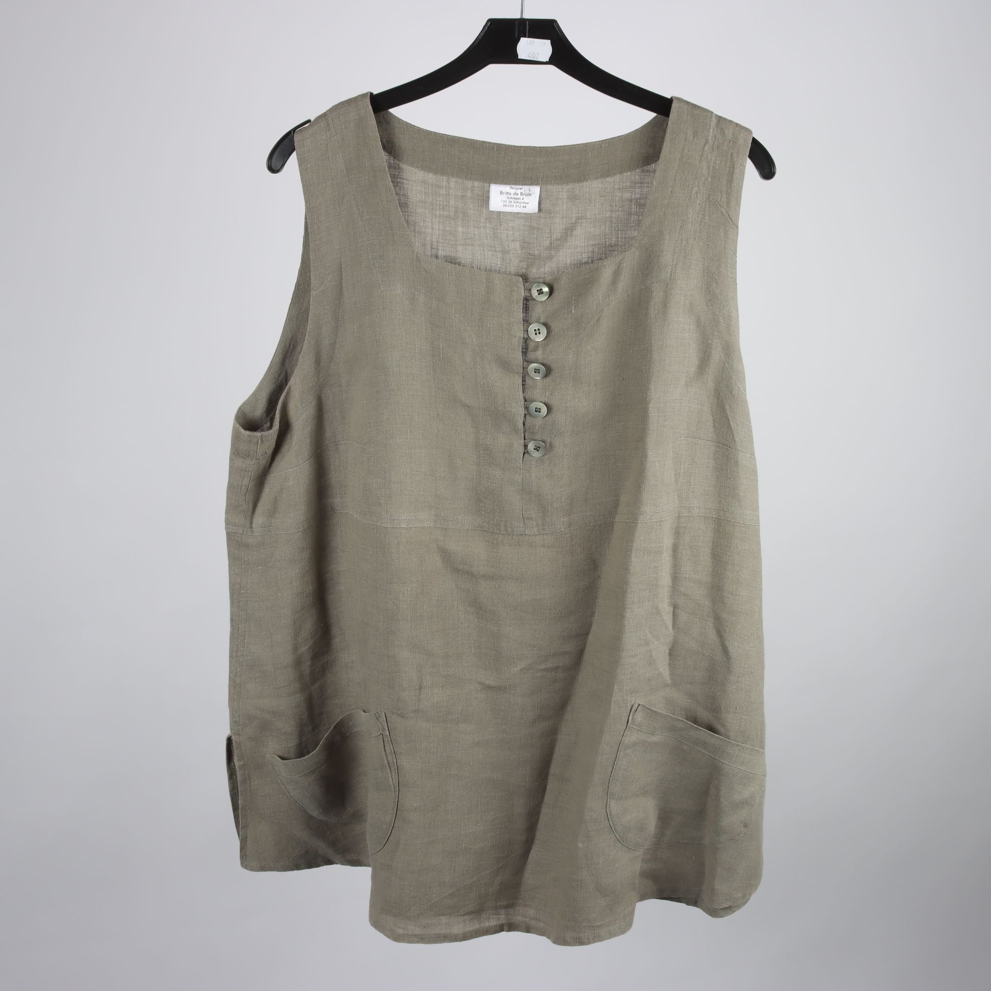 Linne, Britta de Bruin, beige, lin, stl. L.