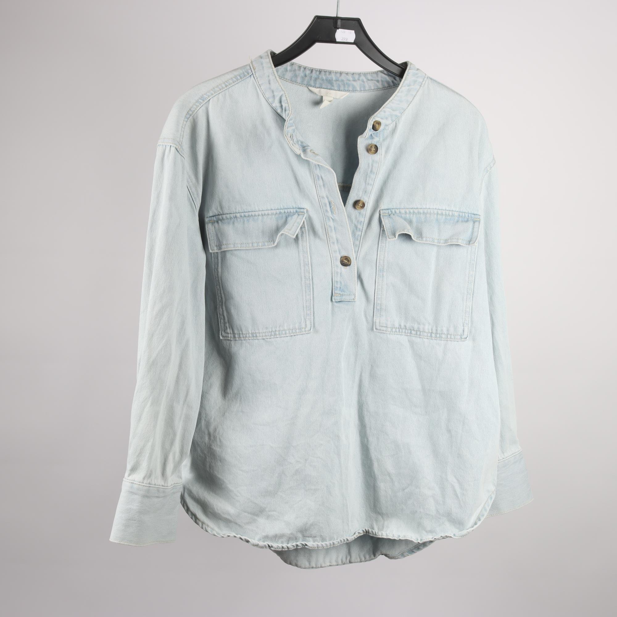 Jeansskjorta, H&M, blå, stl. L.