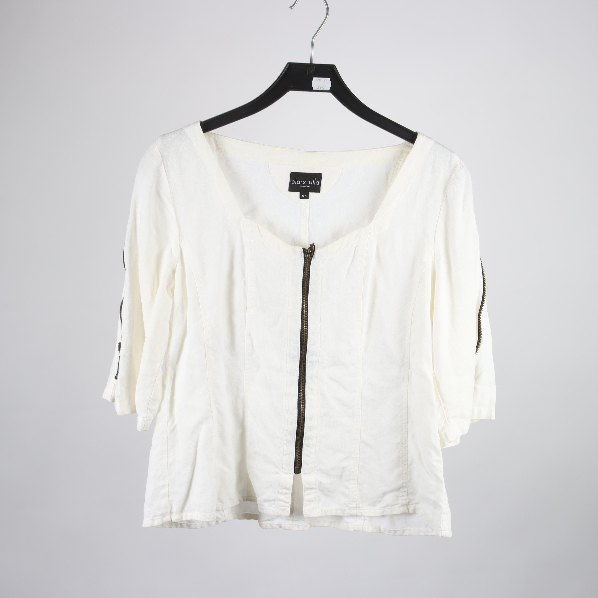 Blus, Olars Ulla, vit, 100% lin, stl. S/M.