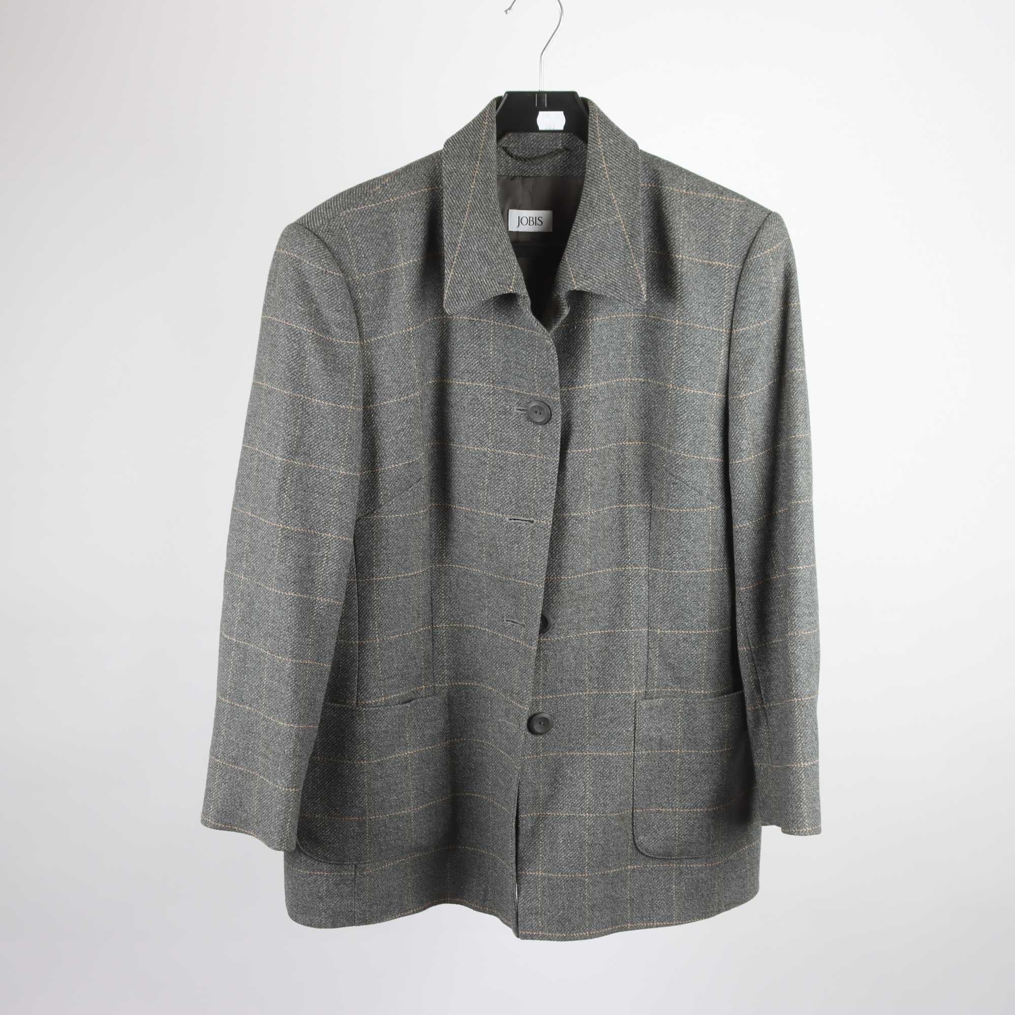 Kavaj, Jobis, grå, ull, cashmere, stl. 42.