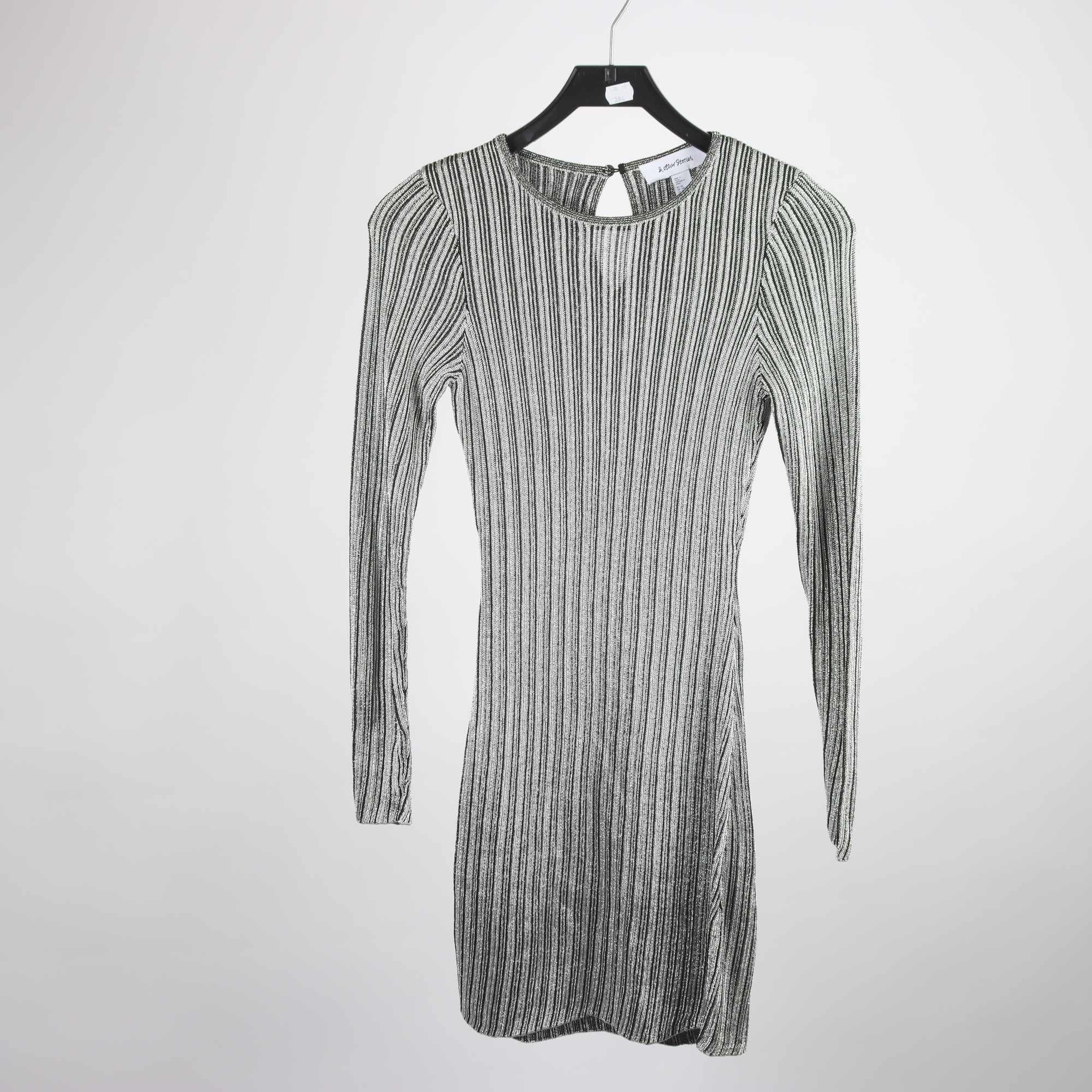 Klänning, & Other Stories, randig, svart, silver, stl. XS.