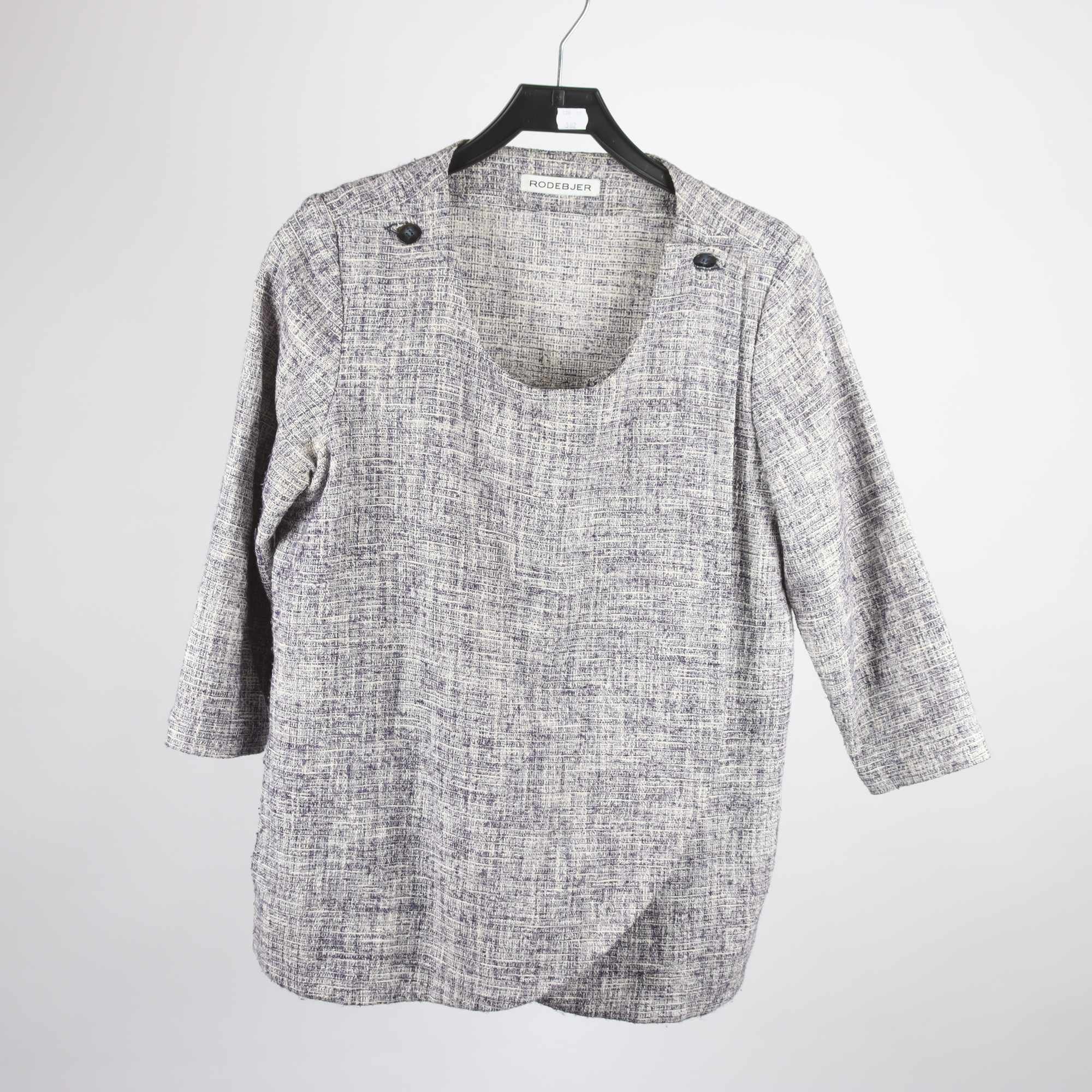 Jacka, Rodebjer, vit, blå, stl. S.