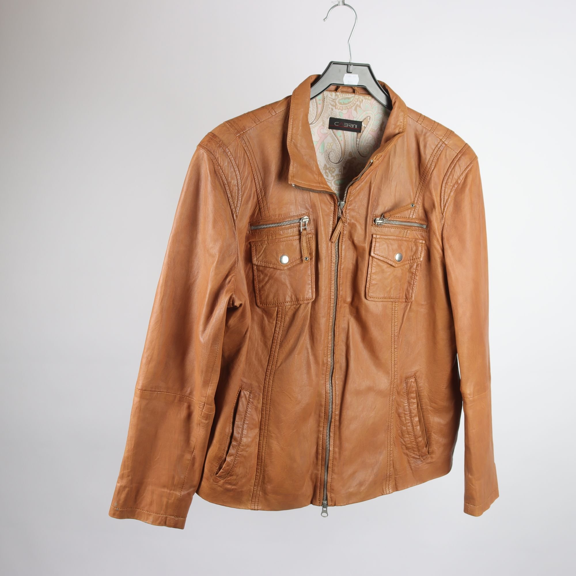 Skinnjacka, Cabrini, brun, stl. ca. M.