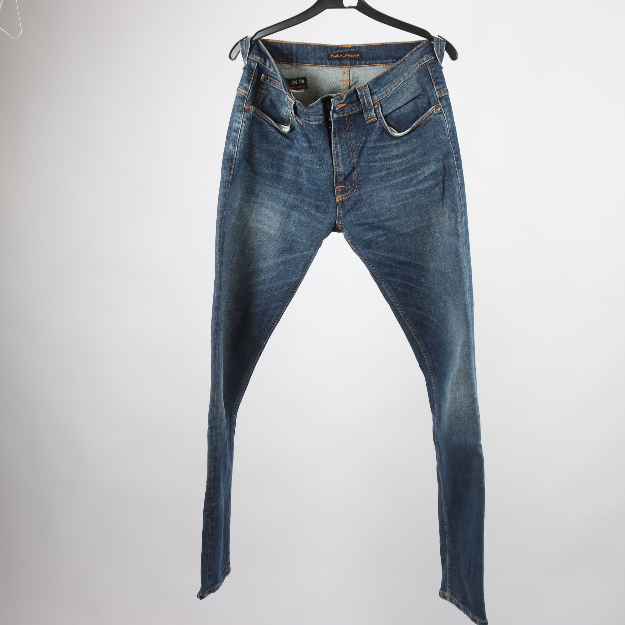 Jeans, Nudie Jeans, Thin Finn, blå, stl. 32/32.