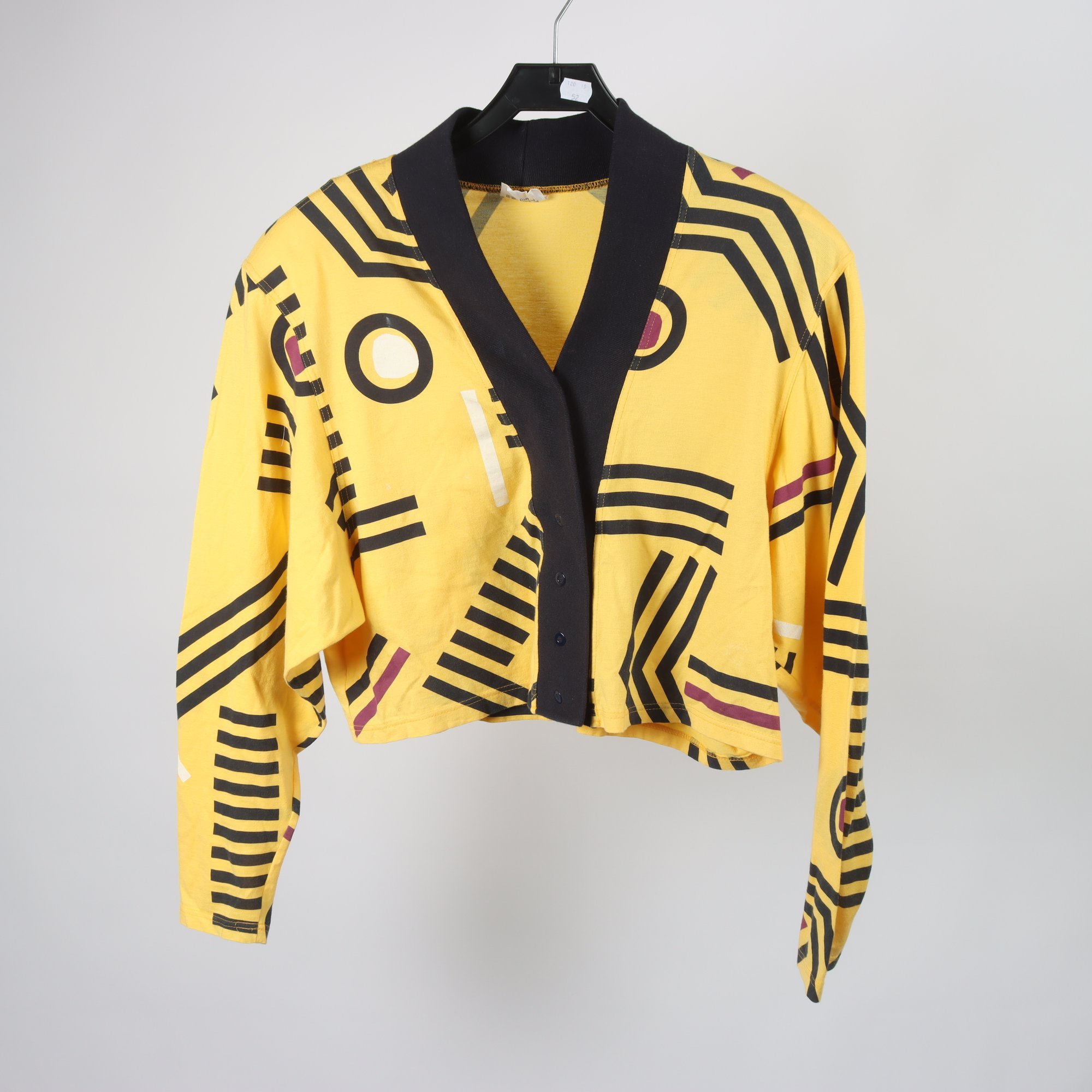 2-delat set, tröja/kjol, Marimekko, gul, mönstrad, stl. M